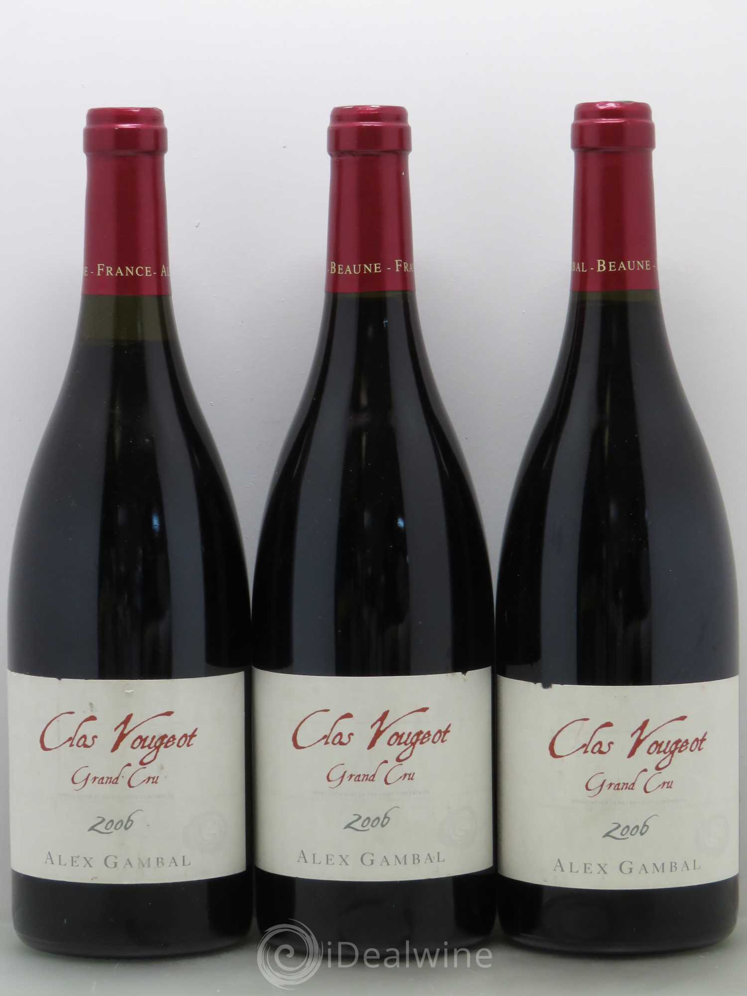 Clos de Vougeot Grand Cru Alex Gambal 2006 - Lot de 3 bouteilles - 0