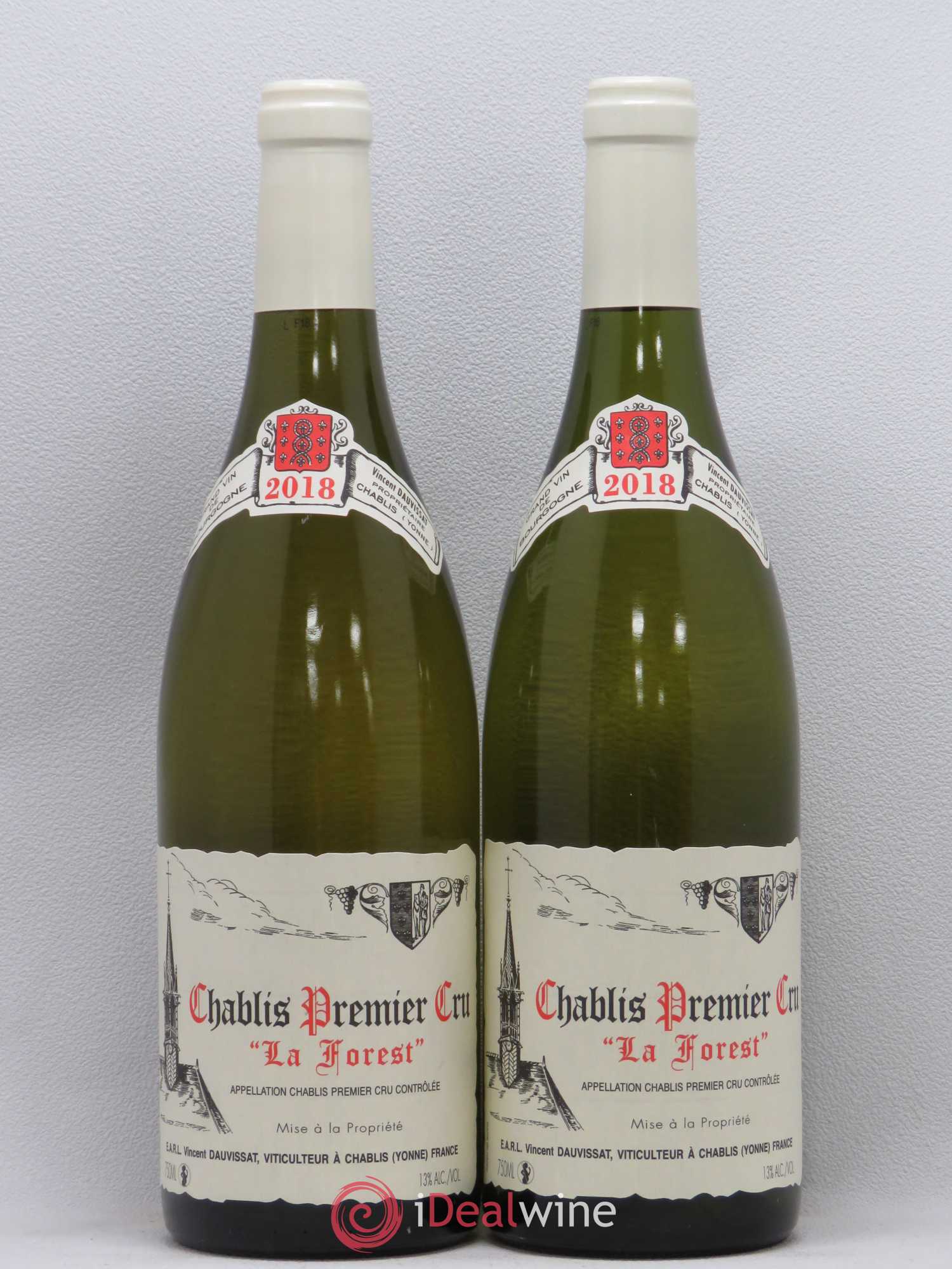 Chablis 1er Cru La Forest Vincent Dauvissat (Domaine) 2018 - Lot de 2 bouteilles - 0