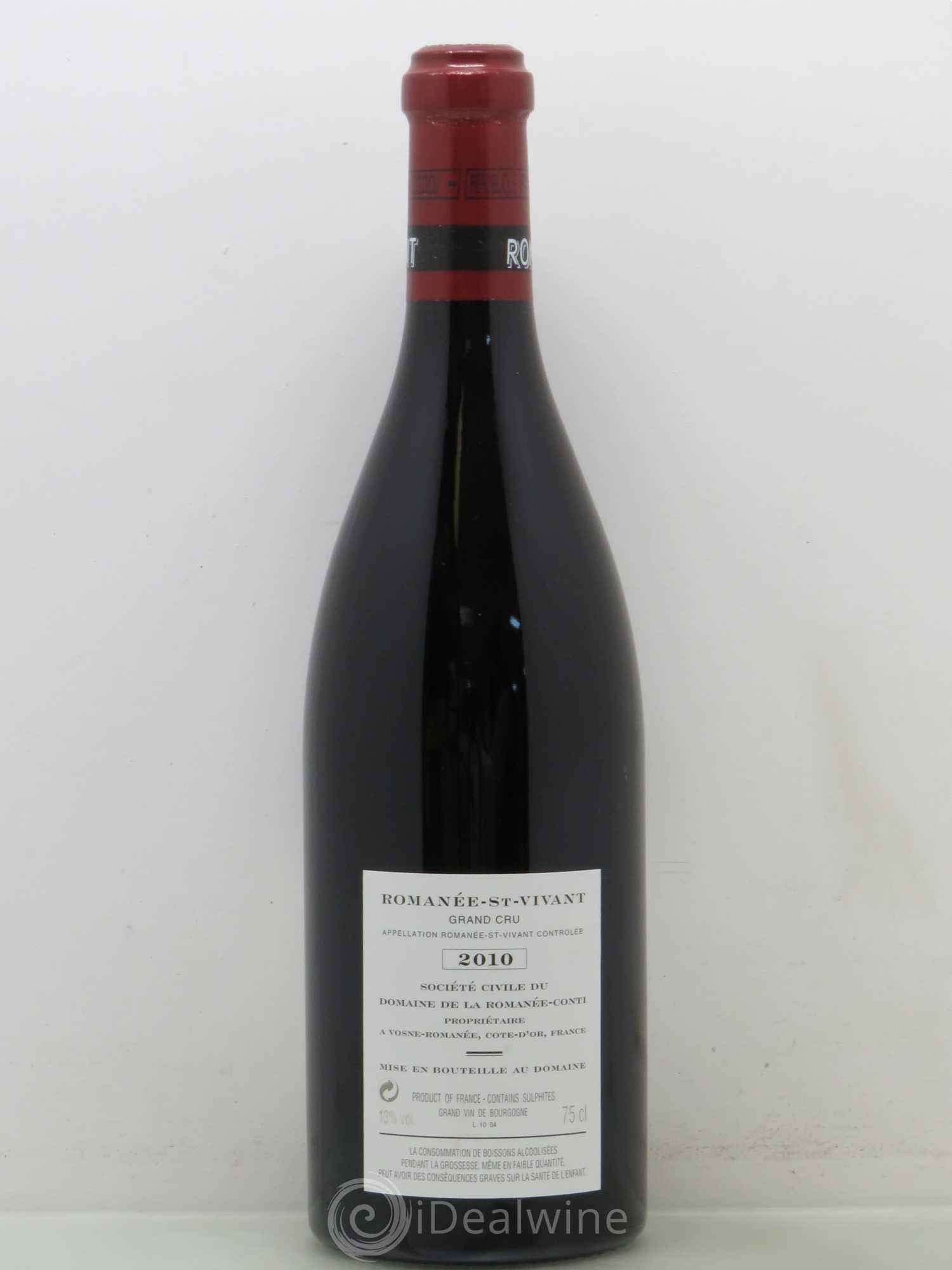 Romanée-Saint-Vivant Grand Cru Domaine de la Romanée-Conti 2010 - Lot de 1 bouteille - 1