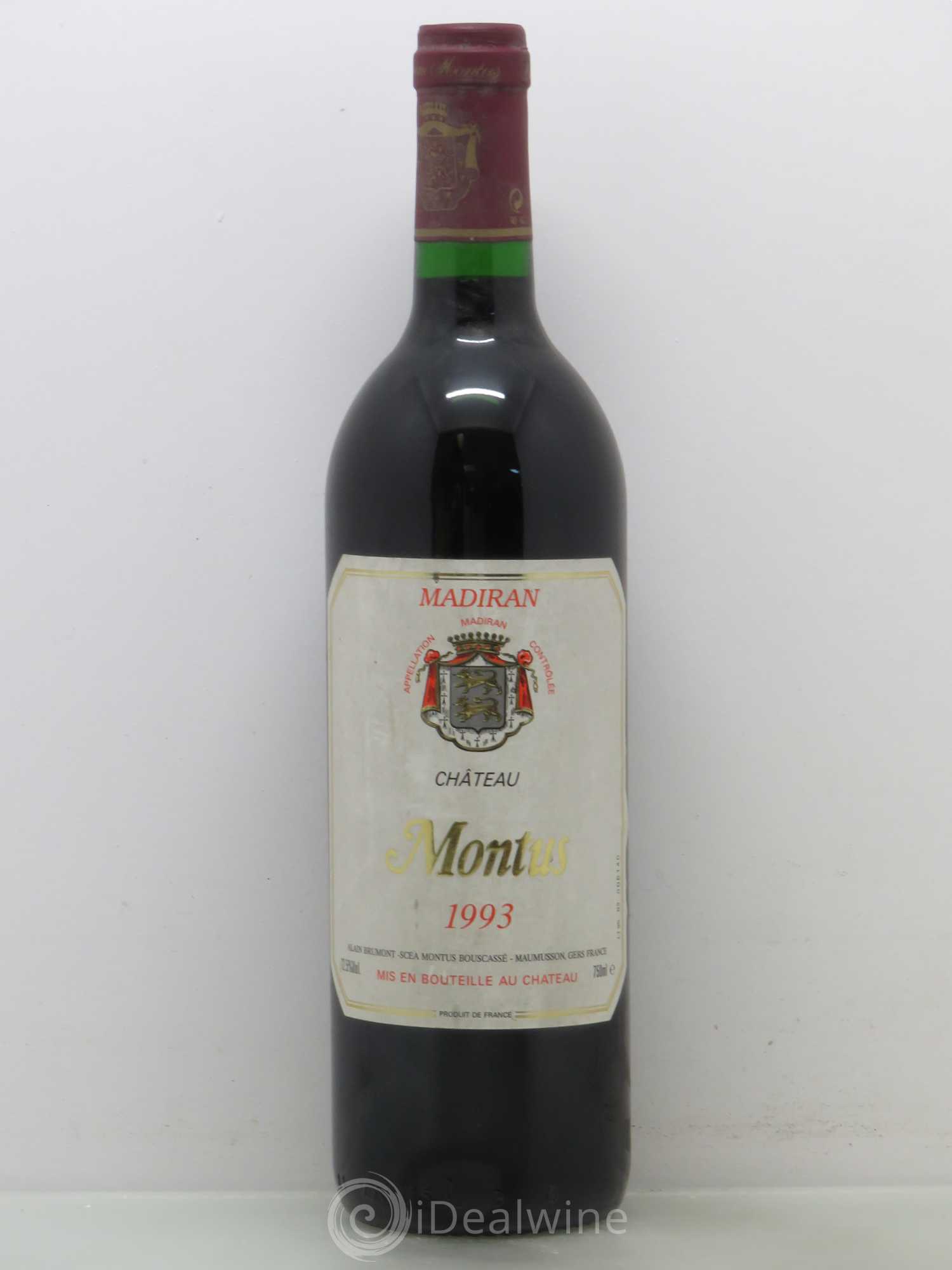 Madiran Château Montus Alain Brumont 1993 - Lot de 1 bouteille - 0
