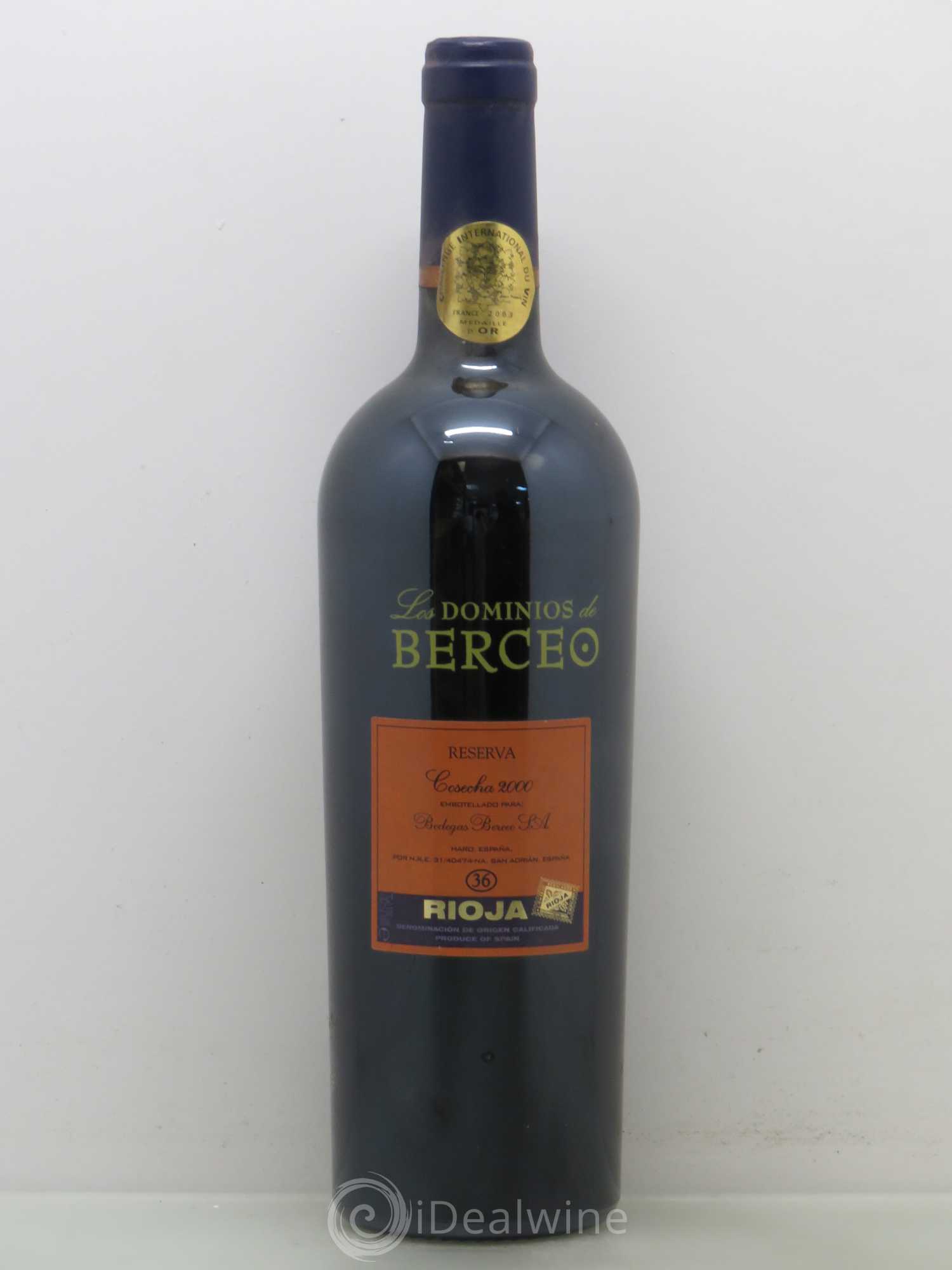 Rioja DOCA Los Dominios Bergeo Cosecha reserva 2000 - Posten von 1 Flasche - 0