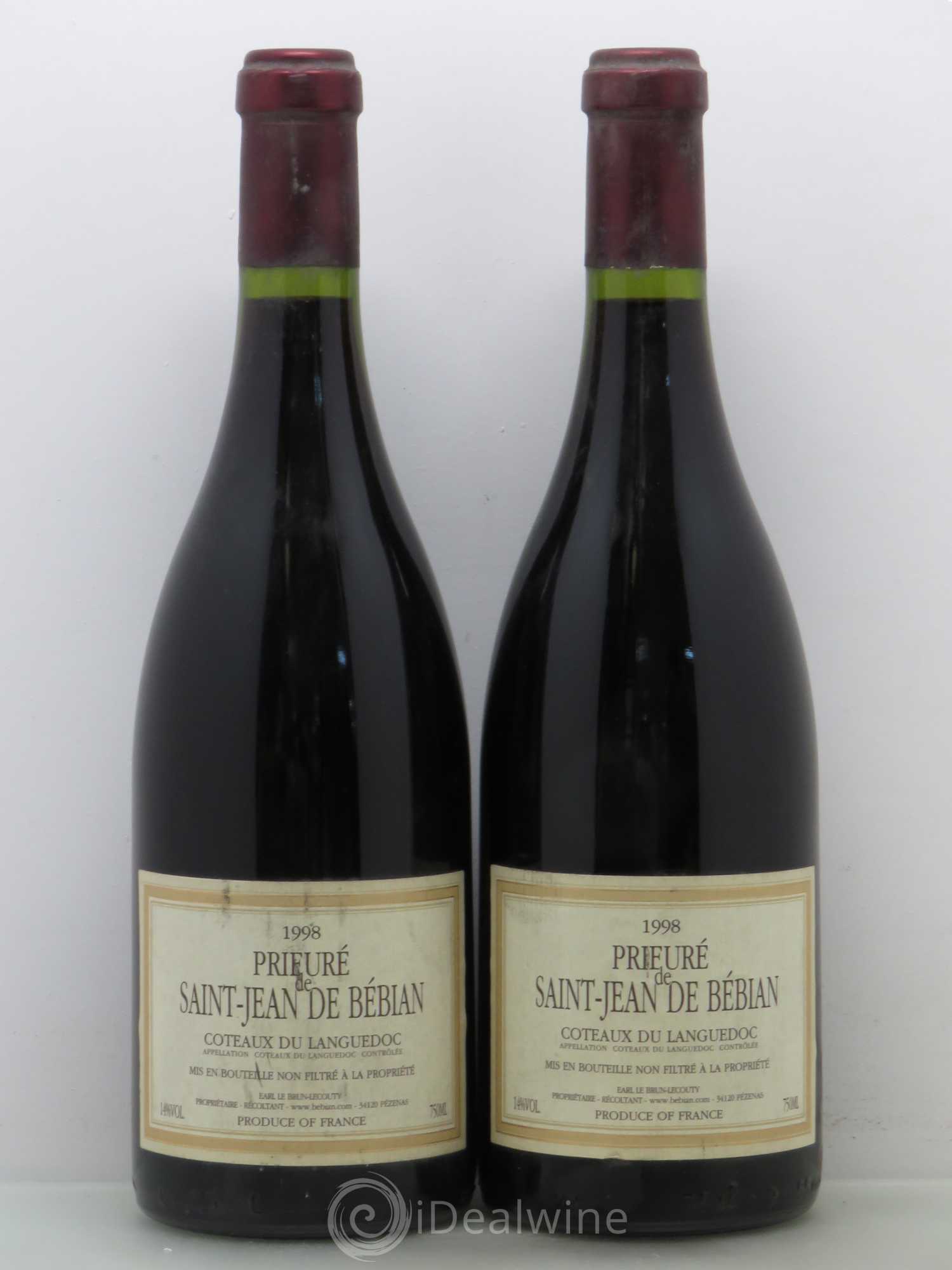 Languedoc Prieuré St-Jean de Bébian 1998 - Lot de 2 bouteilles - 0
