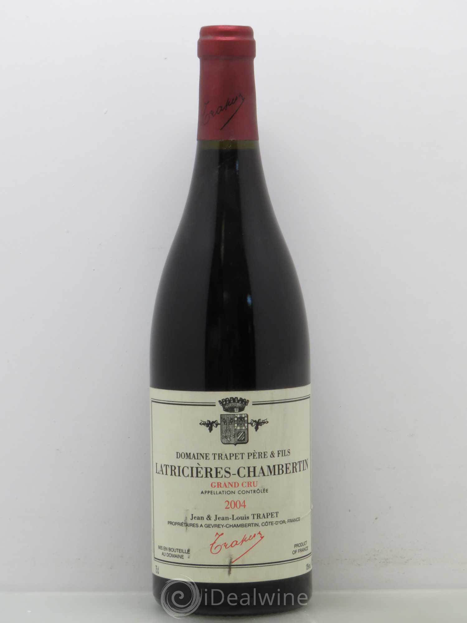 Latricières-Chambertin Grand Cru Domaine Trapet 2004 - Lot de 1 bouteille - 0
