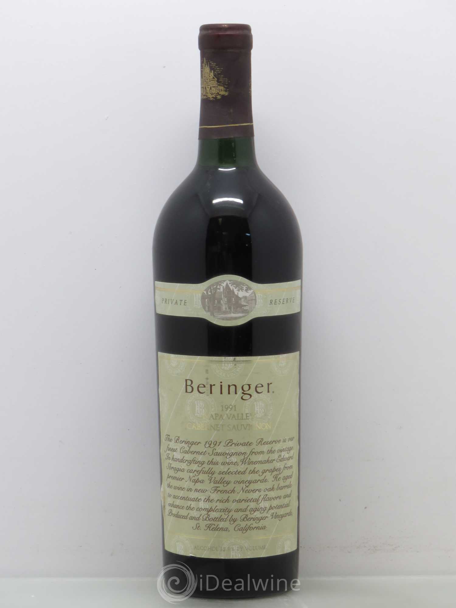 USA Beringer Private Reserve Cabernet Sauvignon Napa Valley 1991 - Posten von 1 Flasche - 0