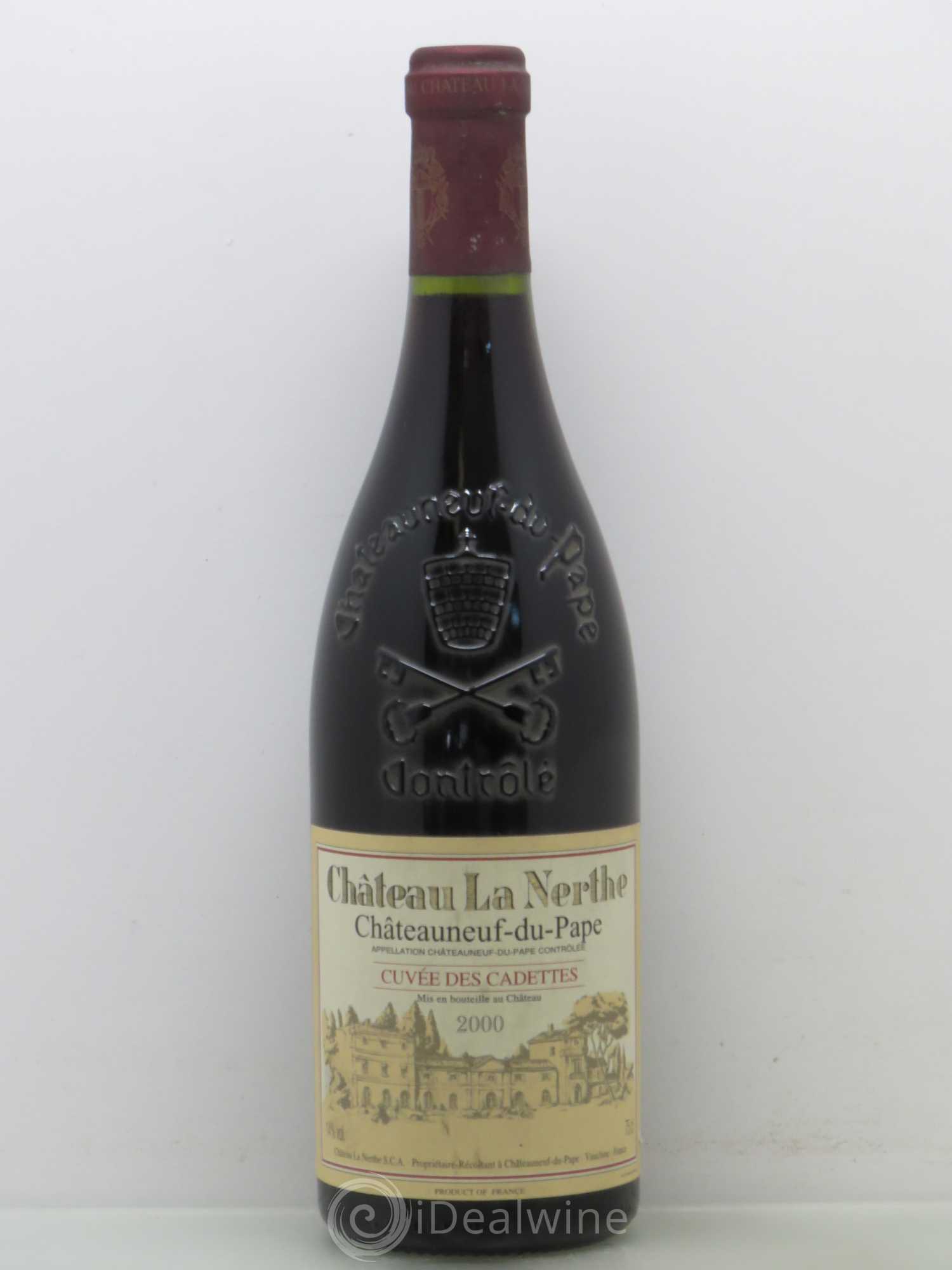 Châteauneuf-du-Pape Château La Nerthe Cuvée des Cadettes Famille Richard 2000 - Lot de 1 bouteille - 0