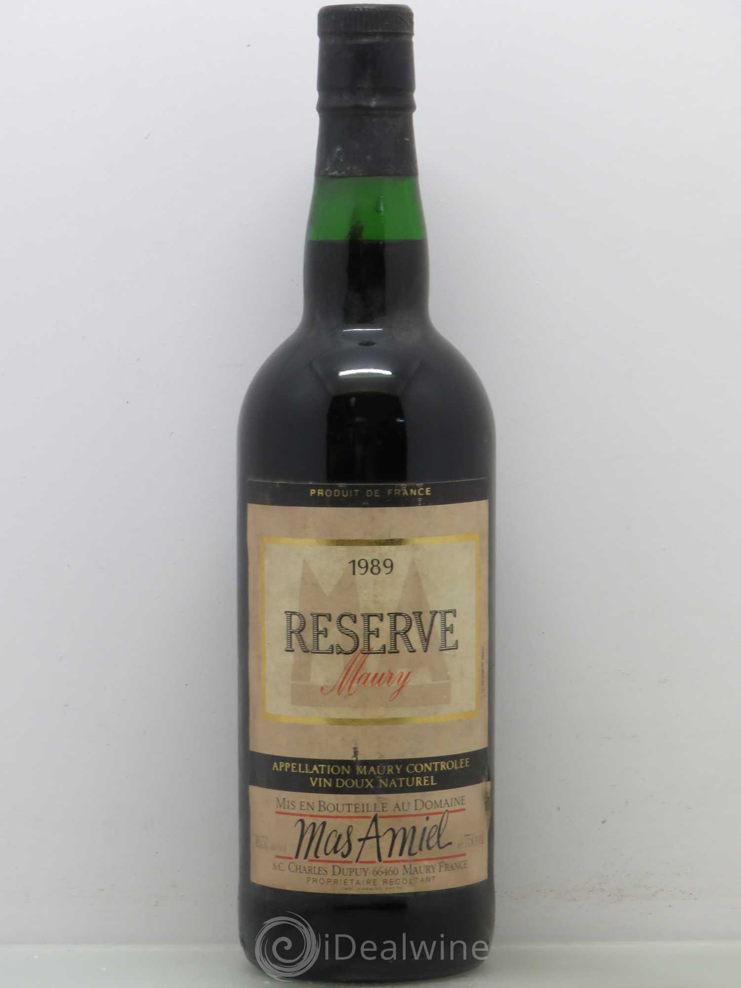 Maury Mas Amiel Reserve 1989 - Lot de 1 bouteille - 0