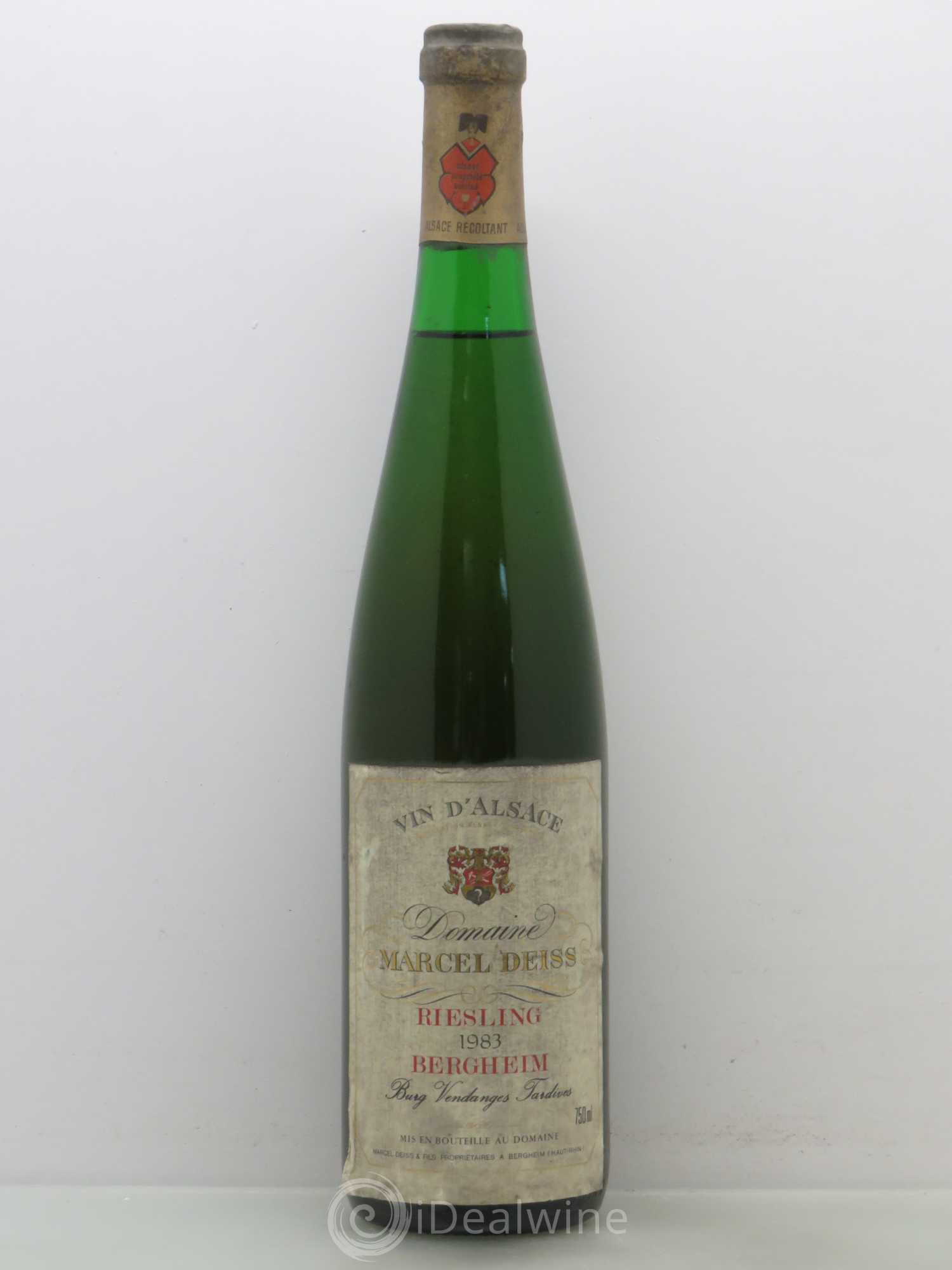 Alsace Riesling Vendanges Tardives Marcel Deiss (Domaine) Burg (sans prix de réserve) 1983 - Posten von 1 Flasche - 0