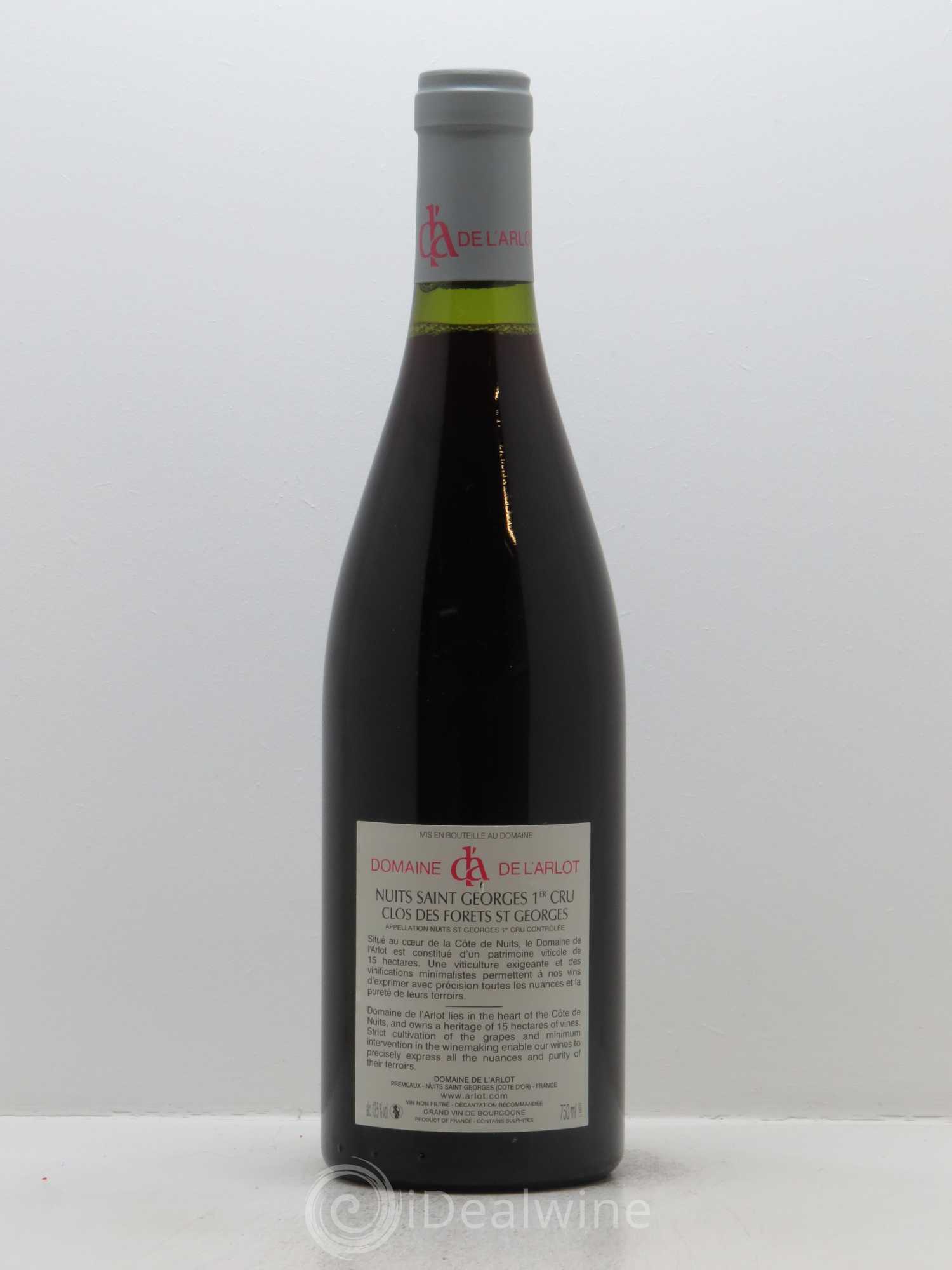 Nuits-Saint-Georges 1er Cru Clos des Forêts Saint-Georges Domaine de l'Arlot 2003 - Lot de 1 bouteille - 1