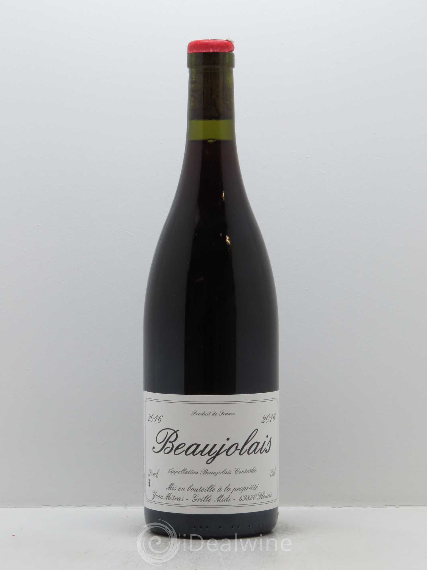 Beaujolais 1ère mise Yvon Métras 2016 - Lot de 1 bouteille - 0