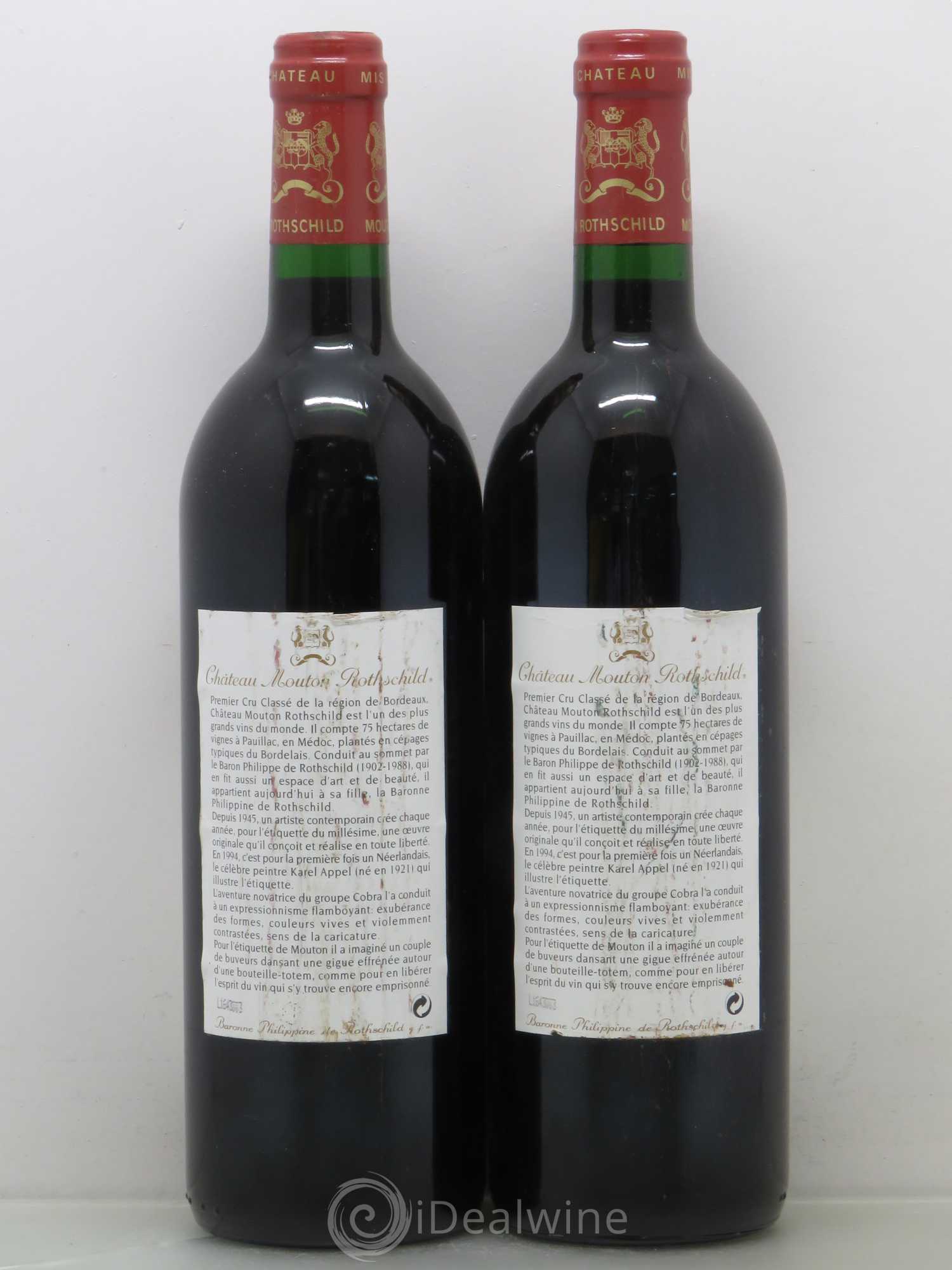 Château Mouton Rothschild 1er Grand Cru Classé 1994 - Lot de 2 bouteilles - 1