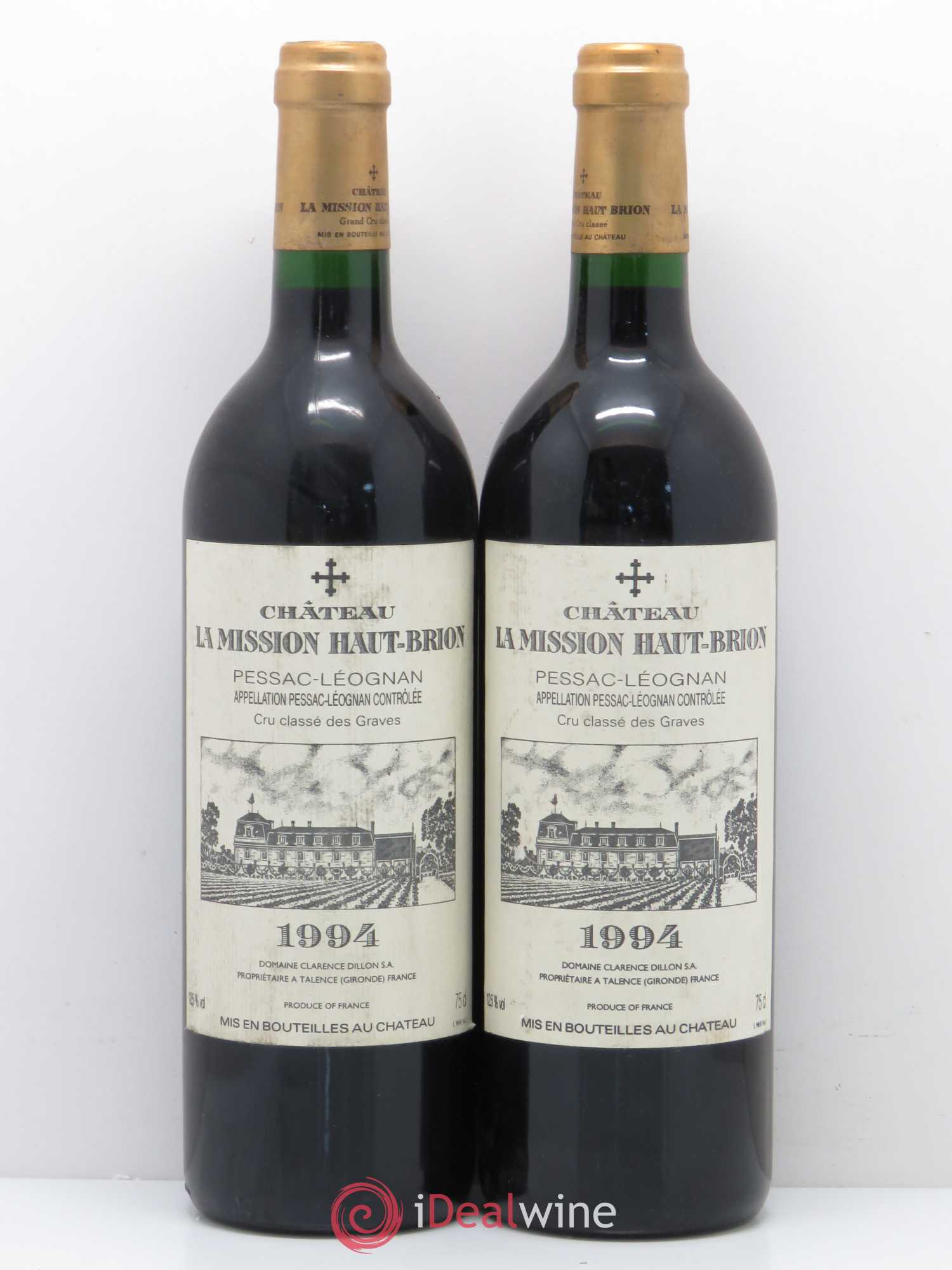 Château la Mission Haut-Brion Cru Classé de Graves 1994 - Lot de 2 bouteilles - 0