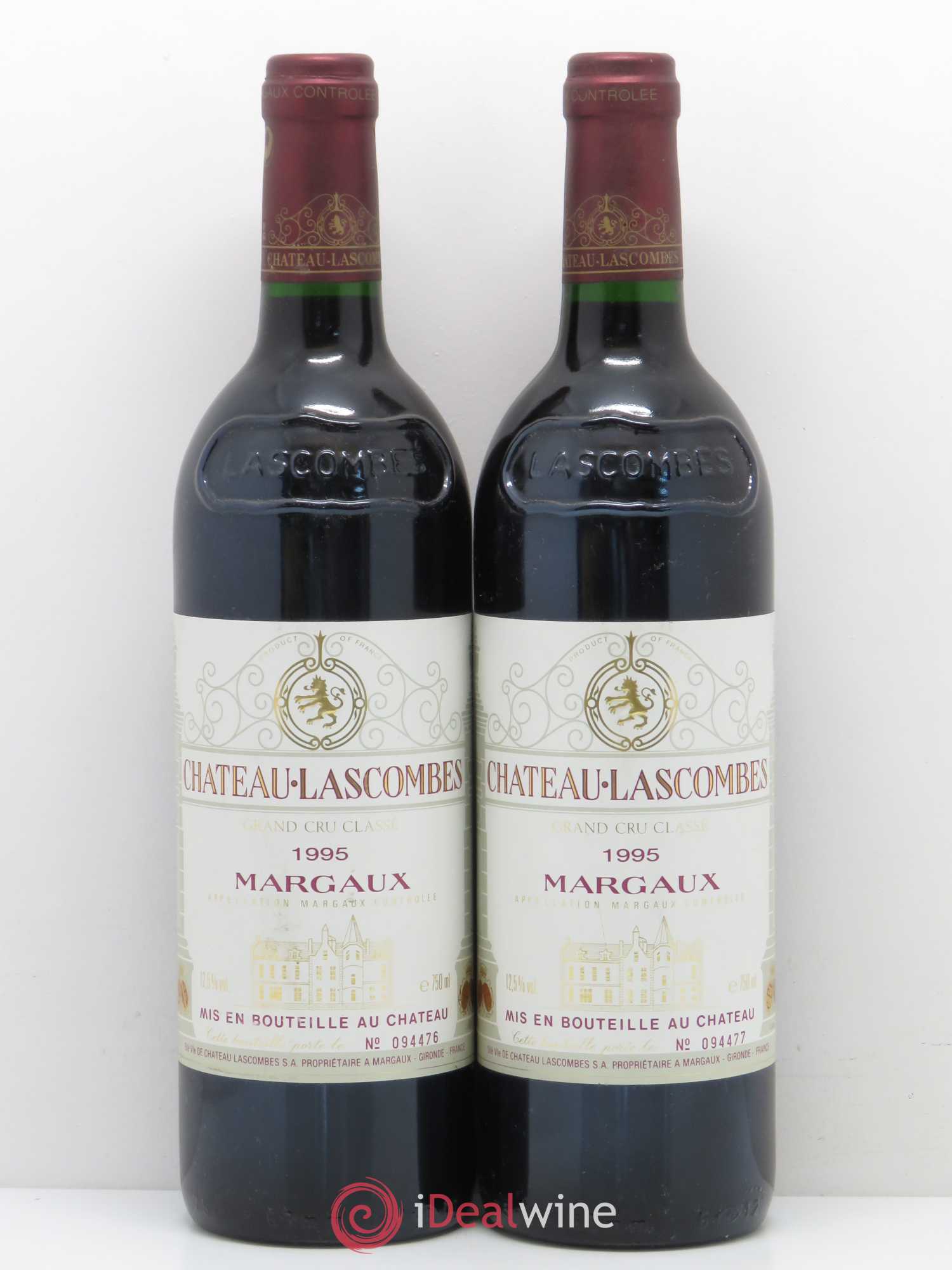 Château Lascombes 2ème Grand Cru Classé 1995 - Lot de 2 bouteilles - 0