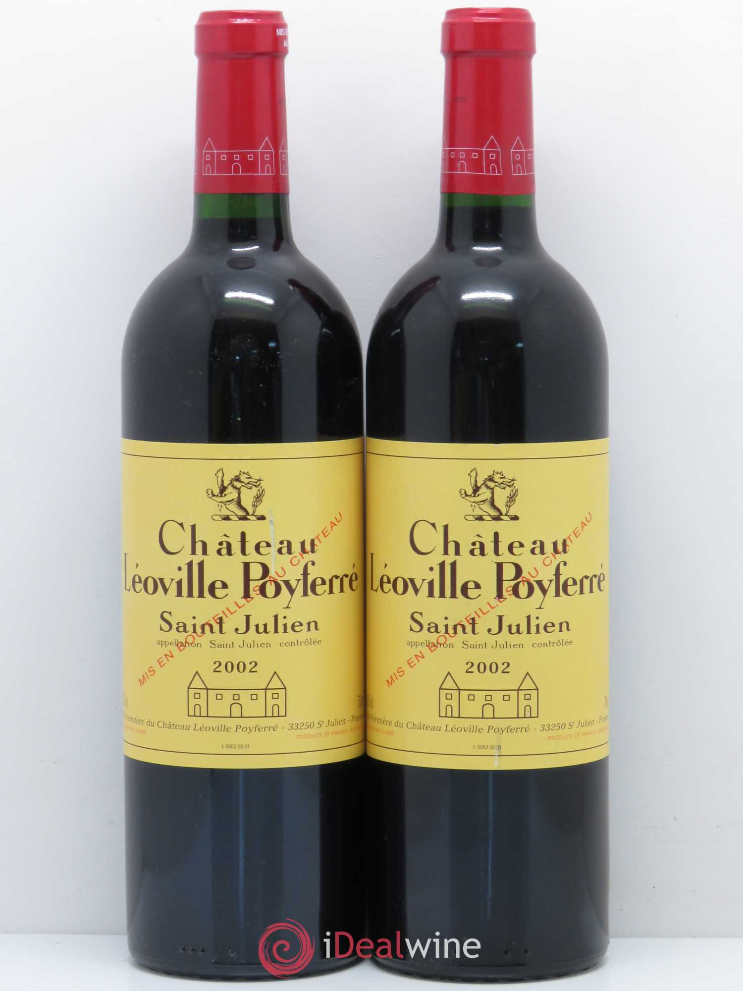 Château Léoville Poyferré 2ème Grand Cru Classé 2002 - Lot de 2 bouteilles - 0