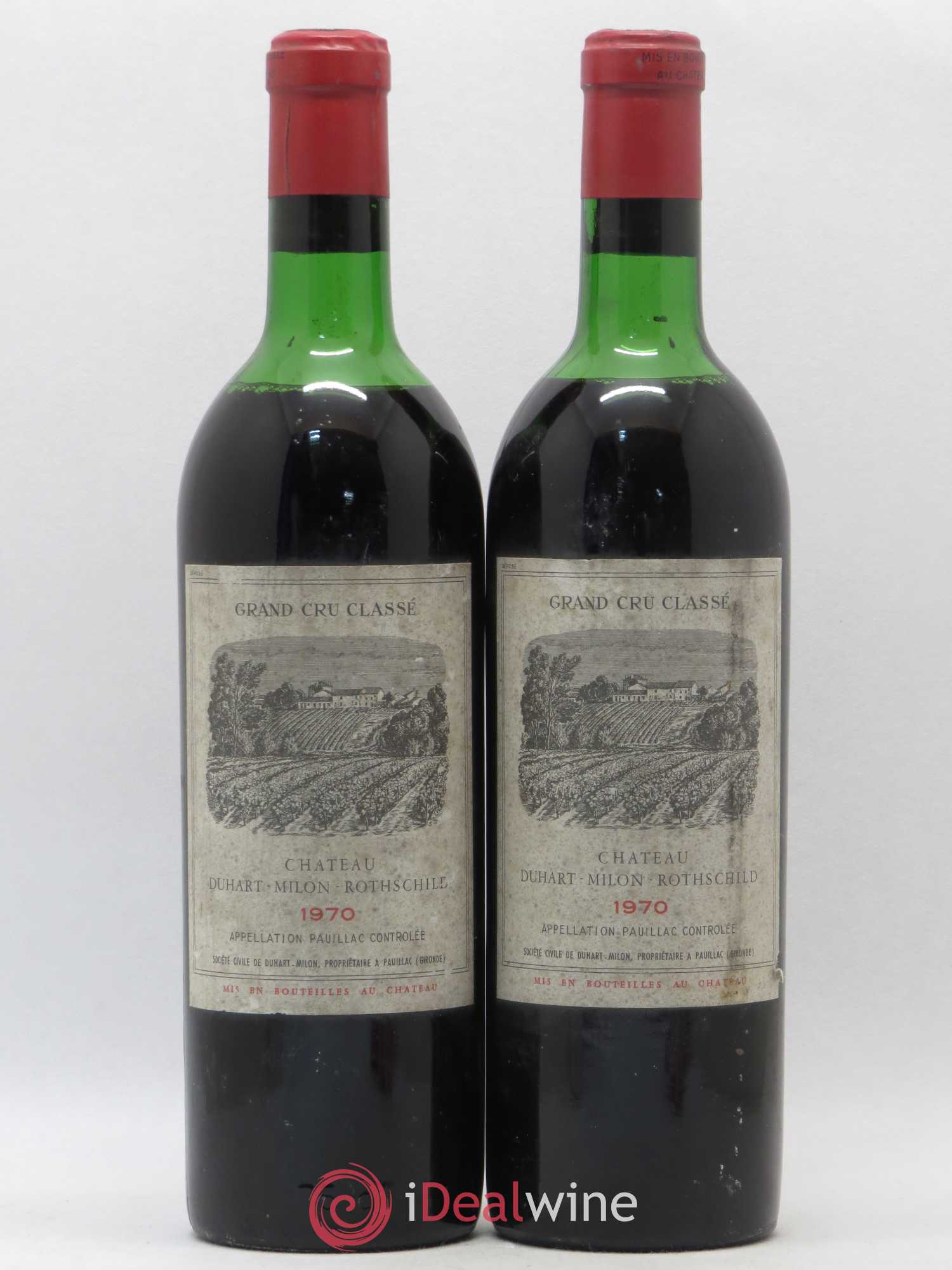 Château Duhart-Milon 4ème Grand Cru Classé 1970 - Lot de 2 bouteilles - 0