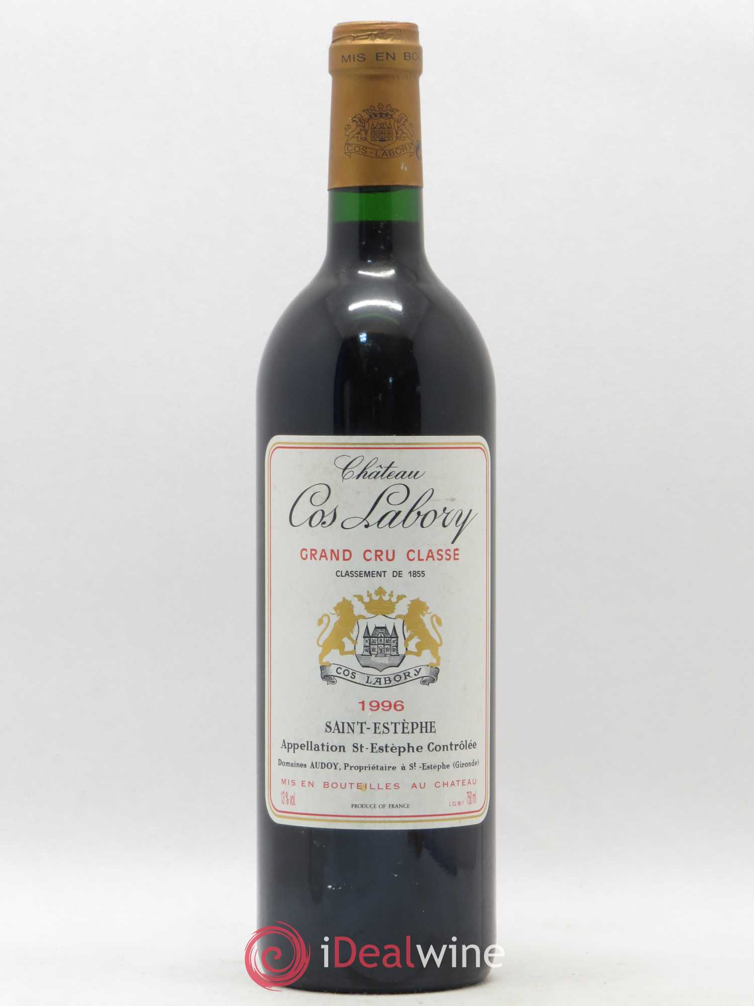 Château Cos Labory 5ème Grand Cru Classé 1996 - Lot de 1 bouteille - 0
