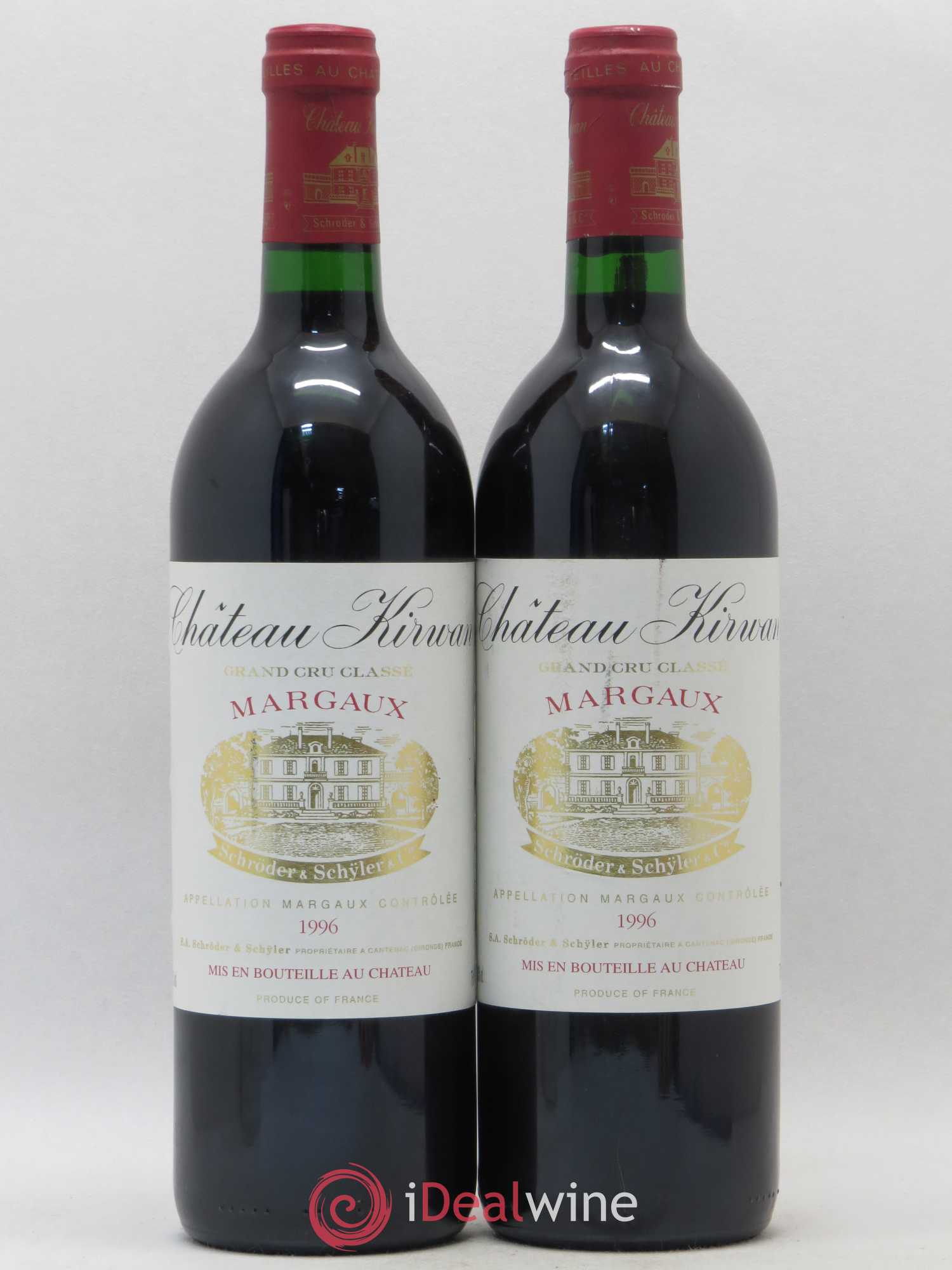Château Kirwan 3ème Grand Cru Classé 1996 - Lot de 2 bouteilles - 0
