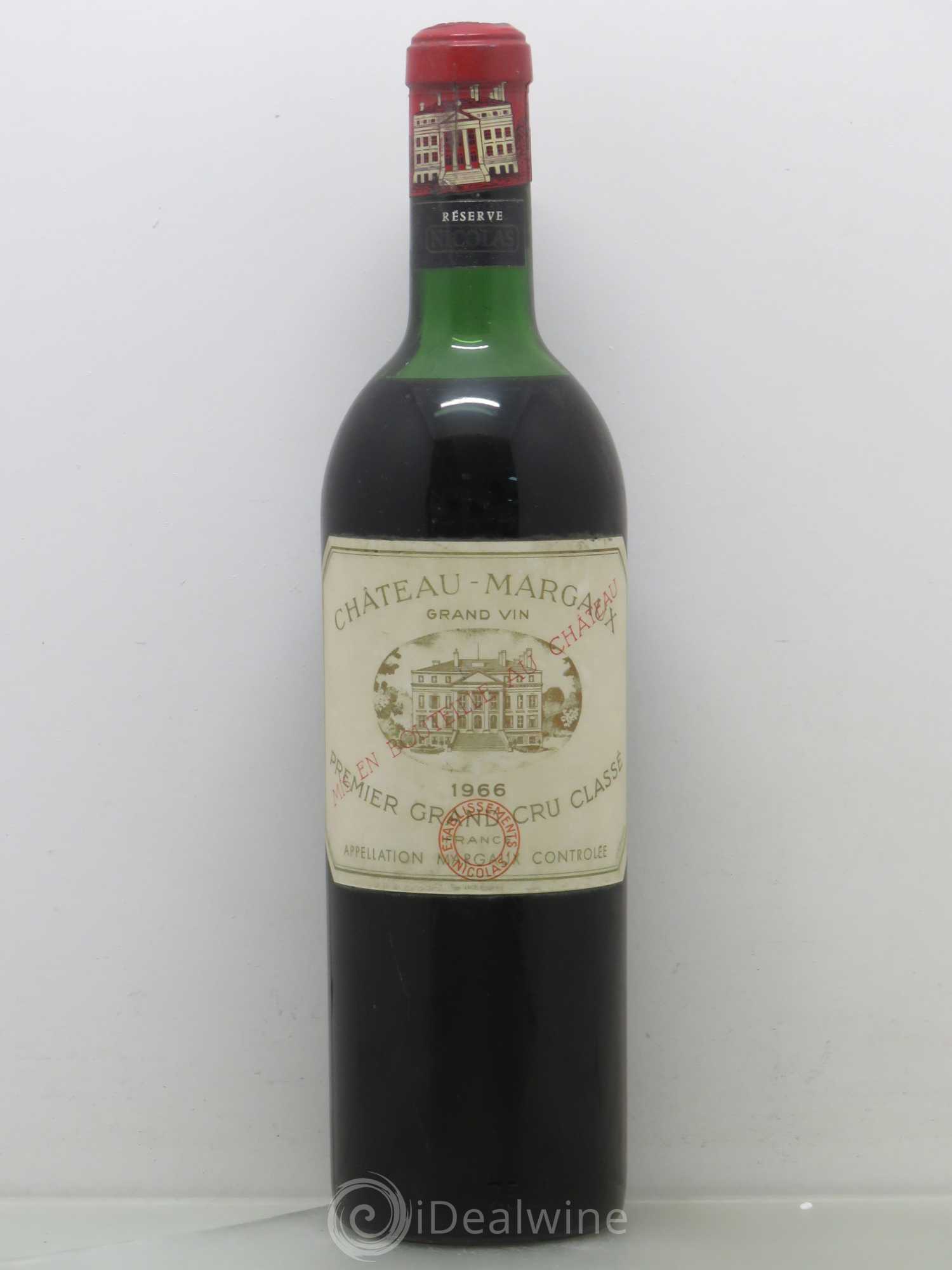 Château Margaux 1er Grand Cru Classé 1966 - Lot de 1 bouteille - 0