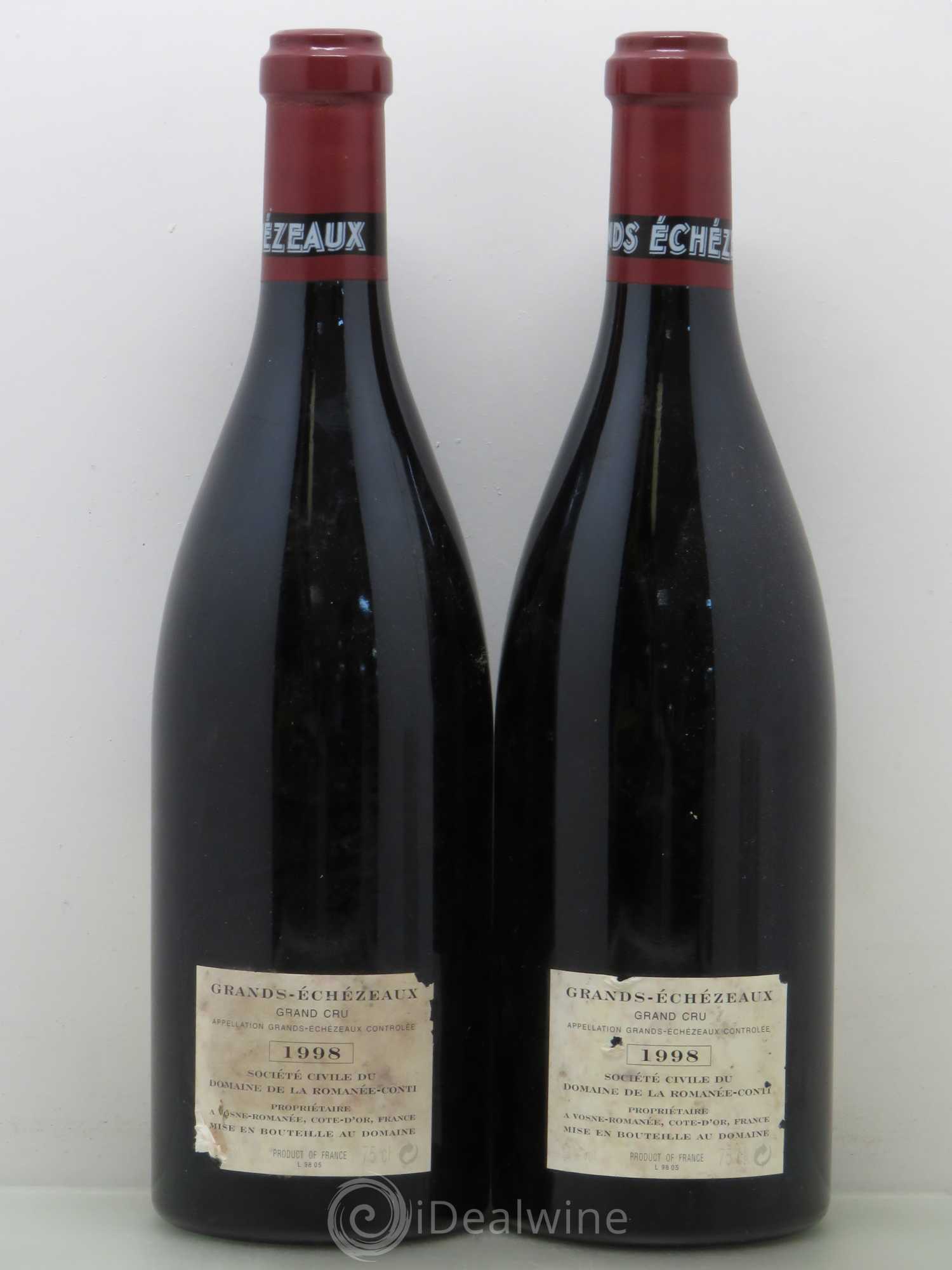 Grands-Echezeaux Grand Cru Domaine de la Romanée-Conti 1998 - Lot de 2 bouteilles - 1