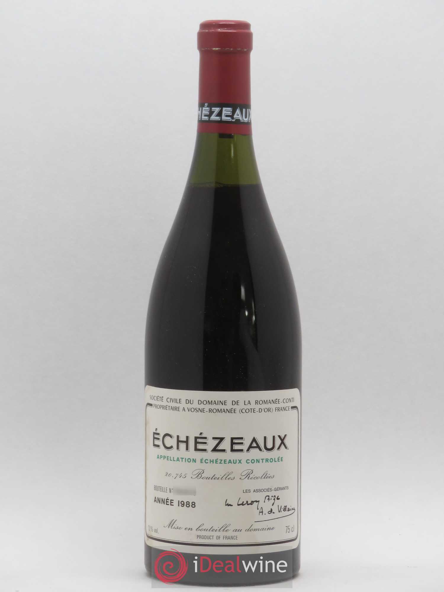 Echezeaux Grand Cru Domaine de la Romanée-Conti 1988 - Lot de 1 bouteille - 0