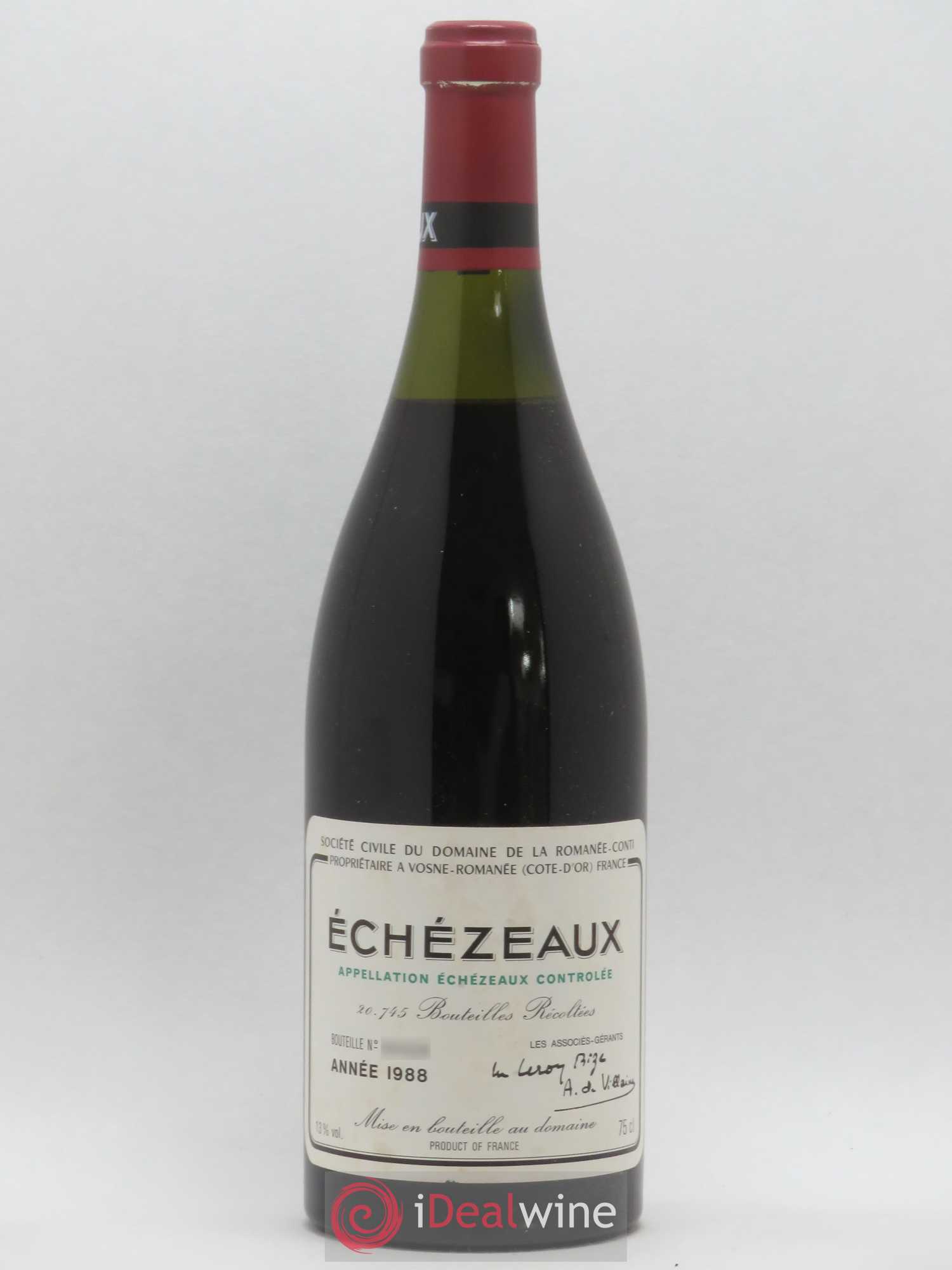 Echezeaux Grand Cru Domaine de la Romanée-Conti 1988 - Lot de 1 bouteille - 0