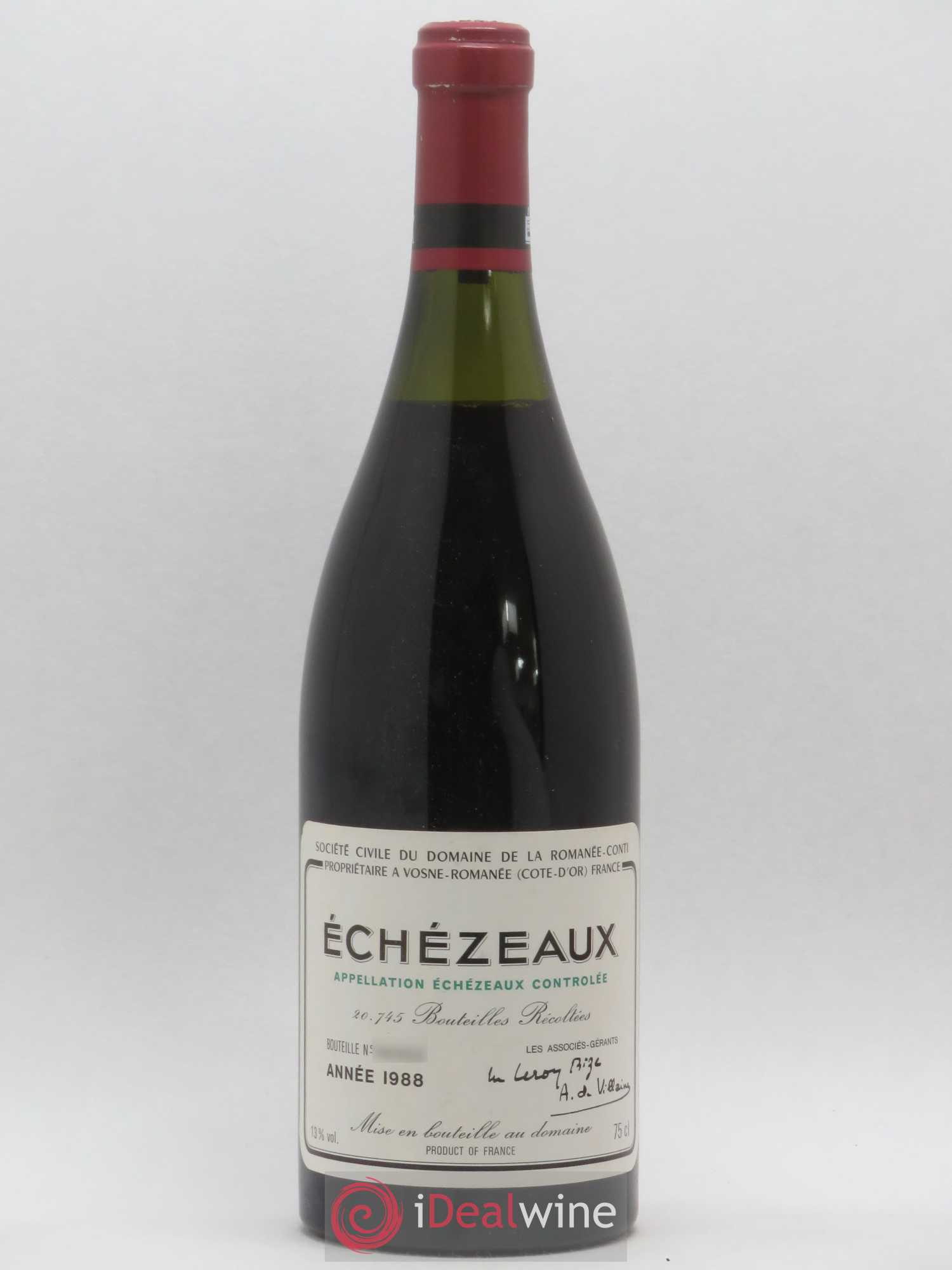Echezeaux Grand Cru Domaine de la Romanée-Conti 1988 - Lot de 1 bouteille - 0