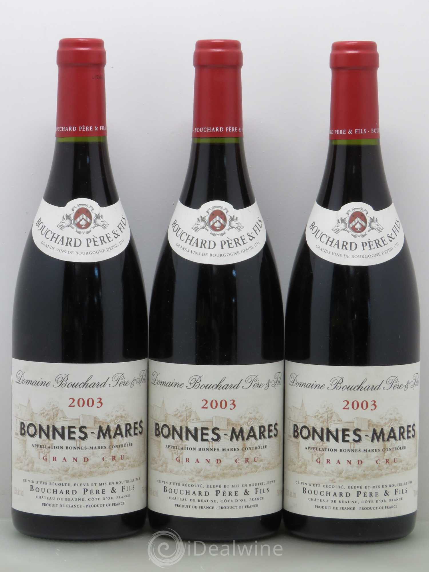 Bonnes-Mares Grand Cru Bouchard Père & Fils 2003 - Lot de 3 bouteilles - 0