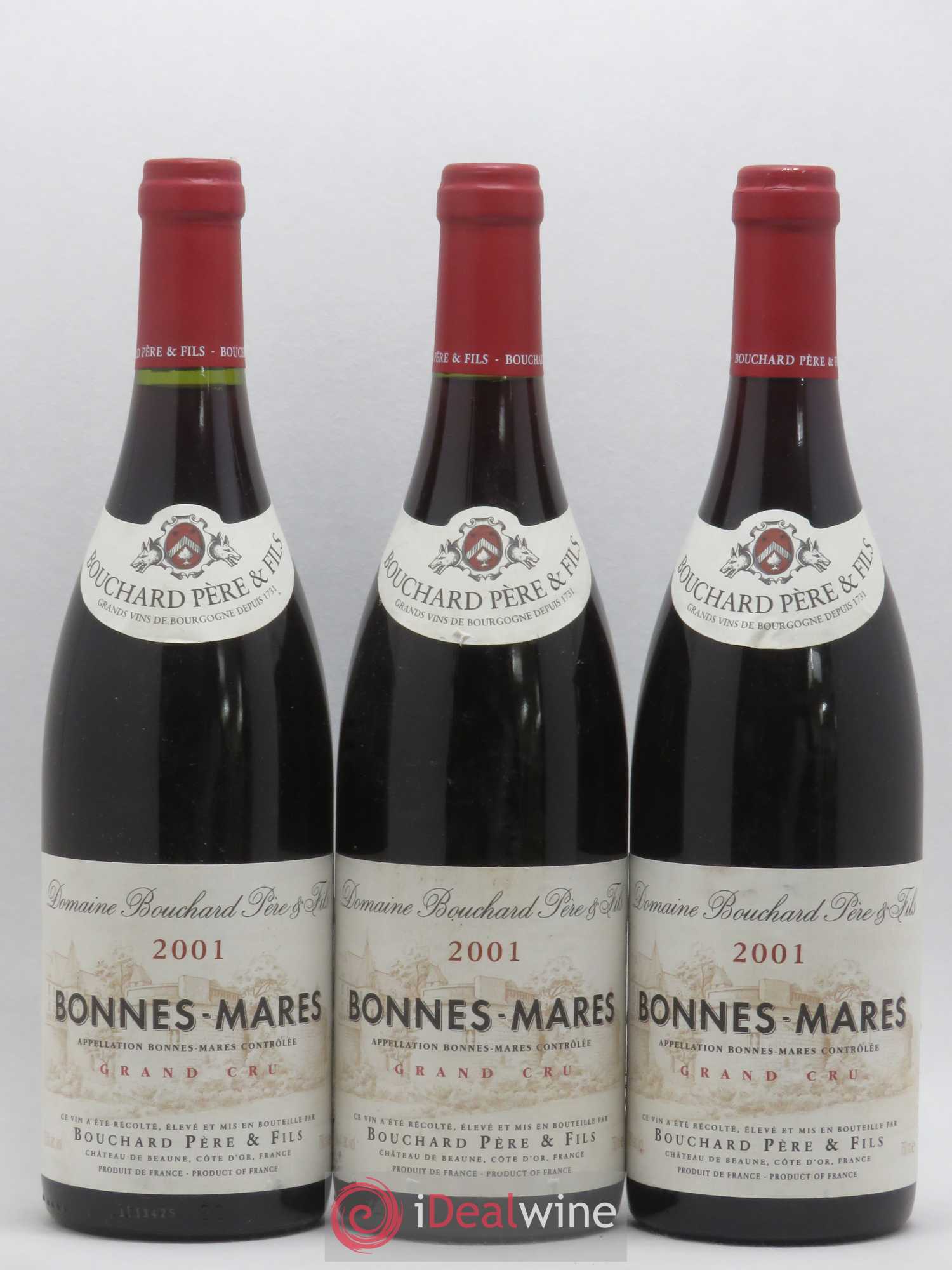 Bonnes-Mares Grand Cru Bouchard Père & Fils 2001 - Lot de 3 bouteilles - 0