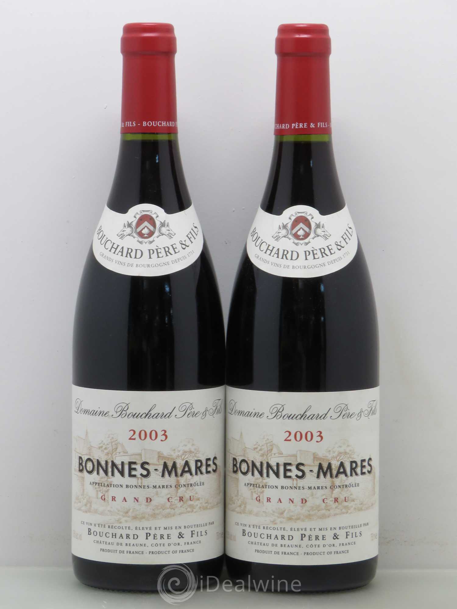Bonnes-Mares Grand Cru Bouchard Père & Fils 2003 - Lot de 2 bouteilles - 0