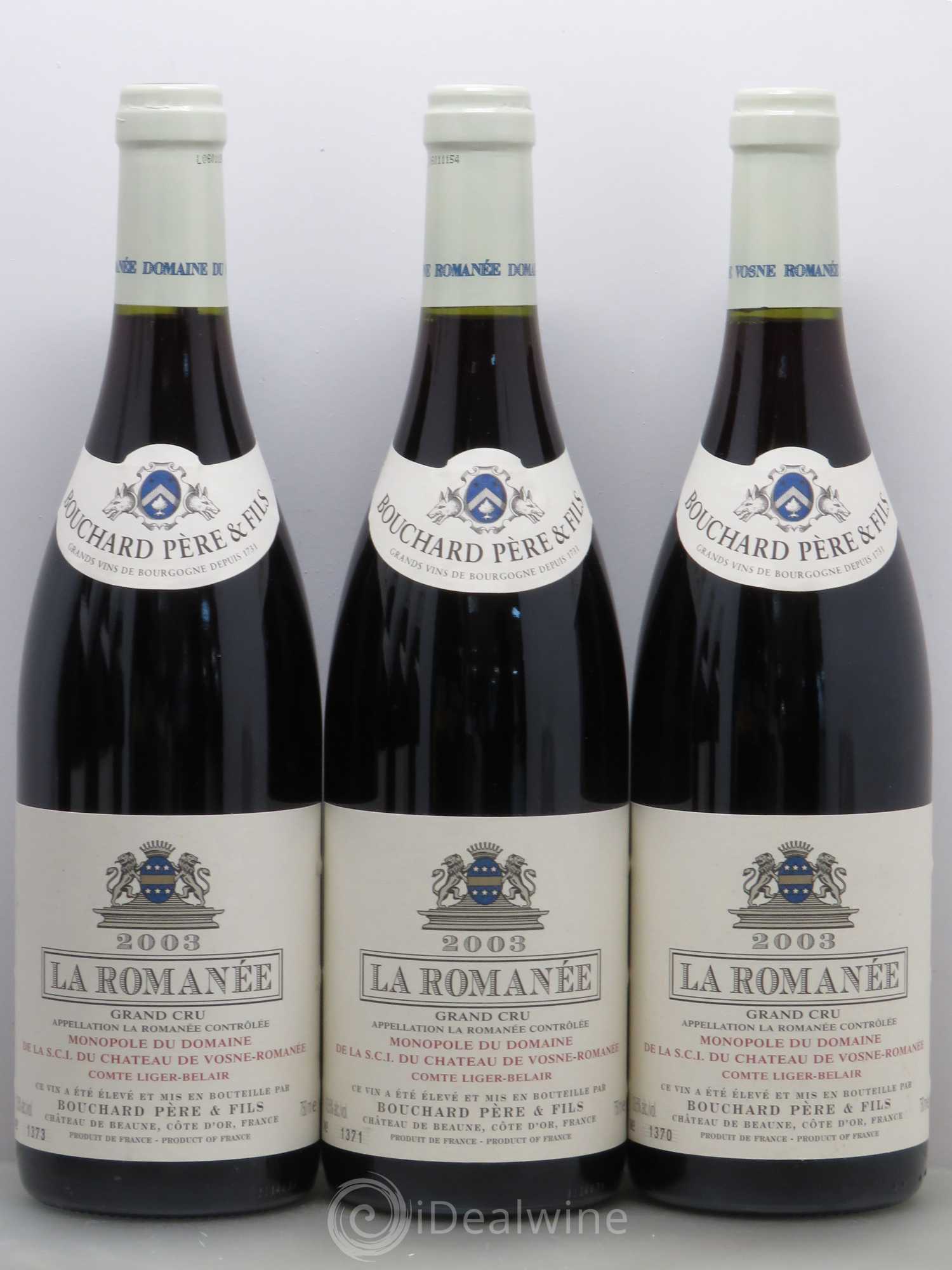 La Romanée Grand Cru Comte Liger-Belair (Domaine du) 2003 - Lot de 6 bouteilles - 1