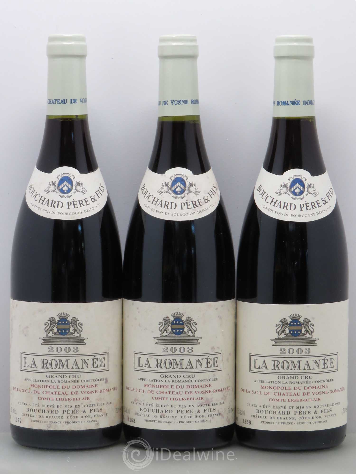 La Romanée Grand Cru Comte Liger-Belair (Domaine du) 2003 - Lot de 6 bouteilles - 3
