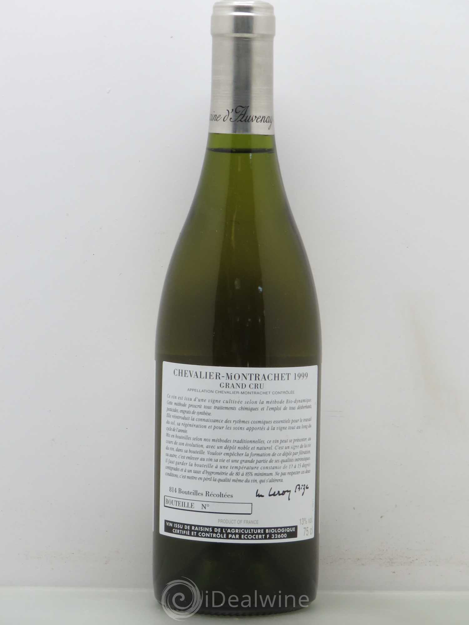Chevalier-Montrachet Grand Cru d'Auvenay (Domaine) 1999 - Lot de 1 bouteille - 1