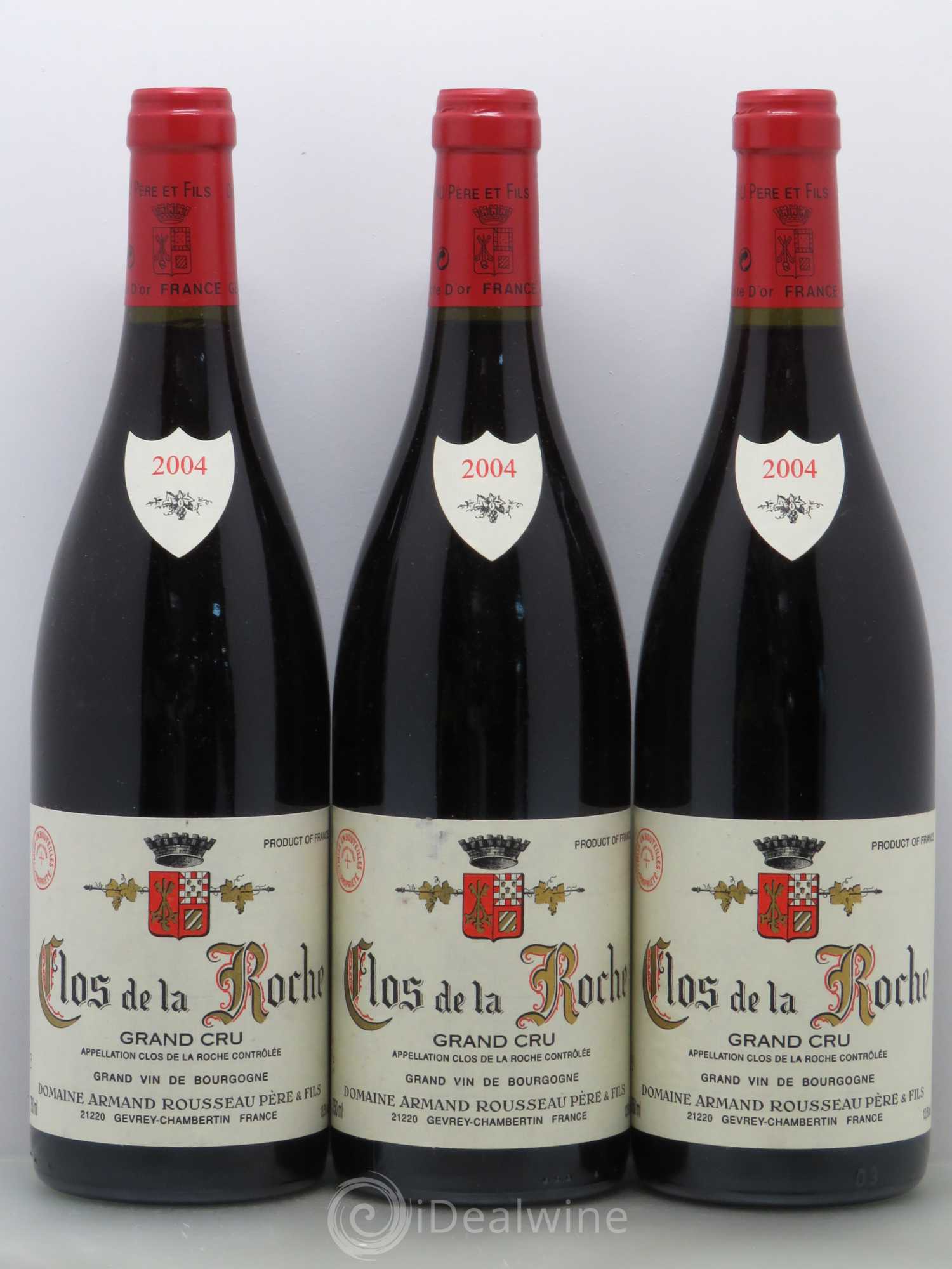 Clos de la Roche Grand Cru Armand Rousseau (Domaine) 2004 - Posten von 3 Flaschen - 0