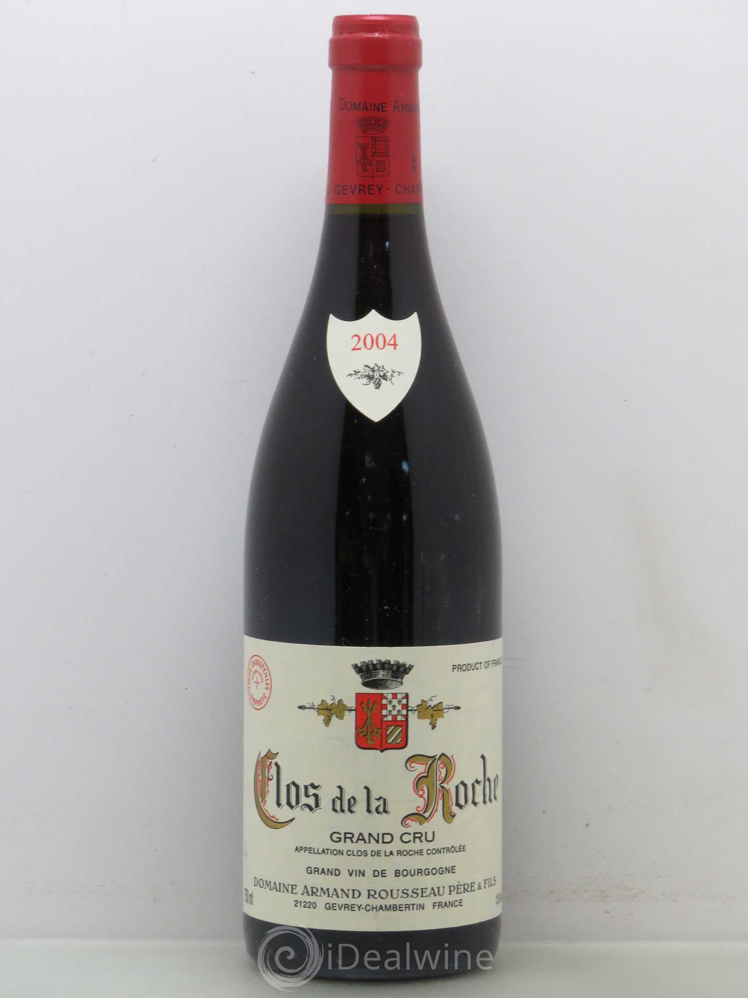 Clos de la Roche Grand Cru Armand Rousseau (Domaine) 2004 - Posten von 1 Flasche - 0