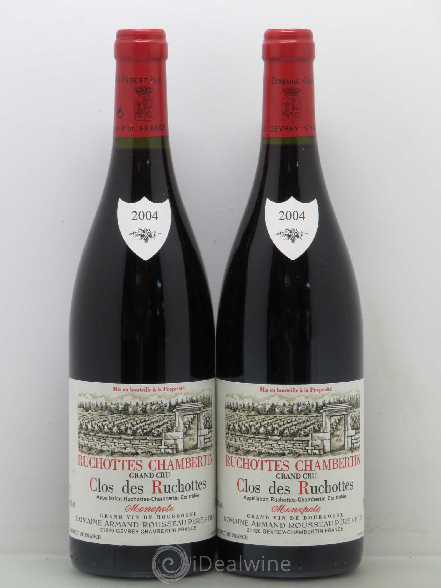 Ruchottes-Chambertin Grand Cru Clos des Ruchottes Armand Rousseau (Domaine) 2004 - Lot of 2 bottles - 0