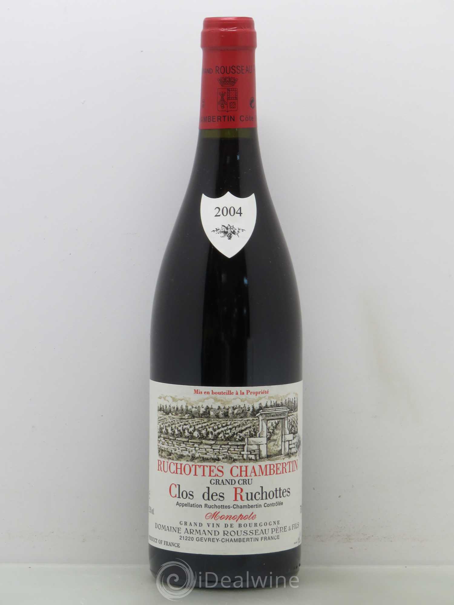 Ruchottes-Chambertin Grand Cru Clos des Ruchottes Armand Rousseau (Domaine) 2004 - Posten von 1 Flasche - 0