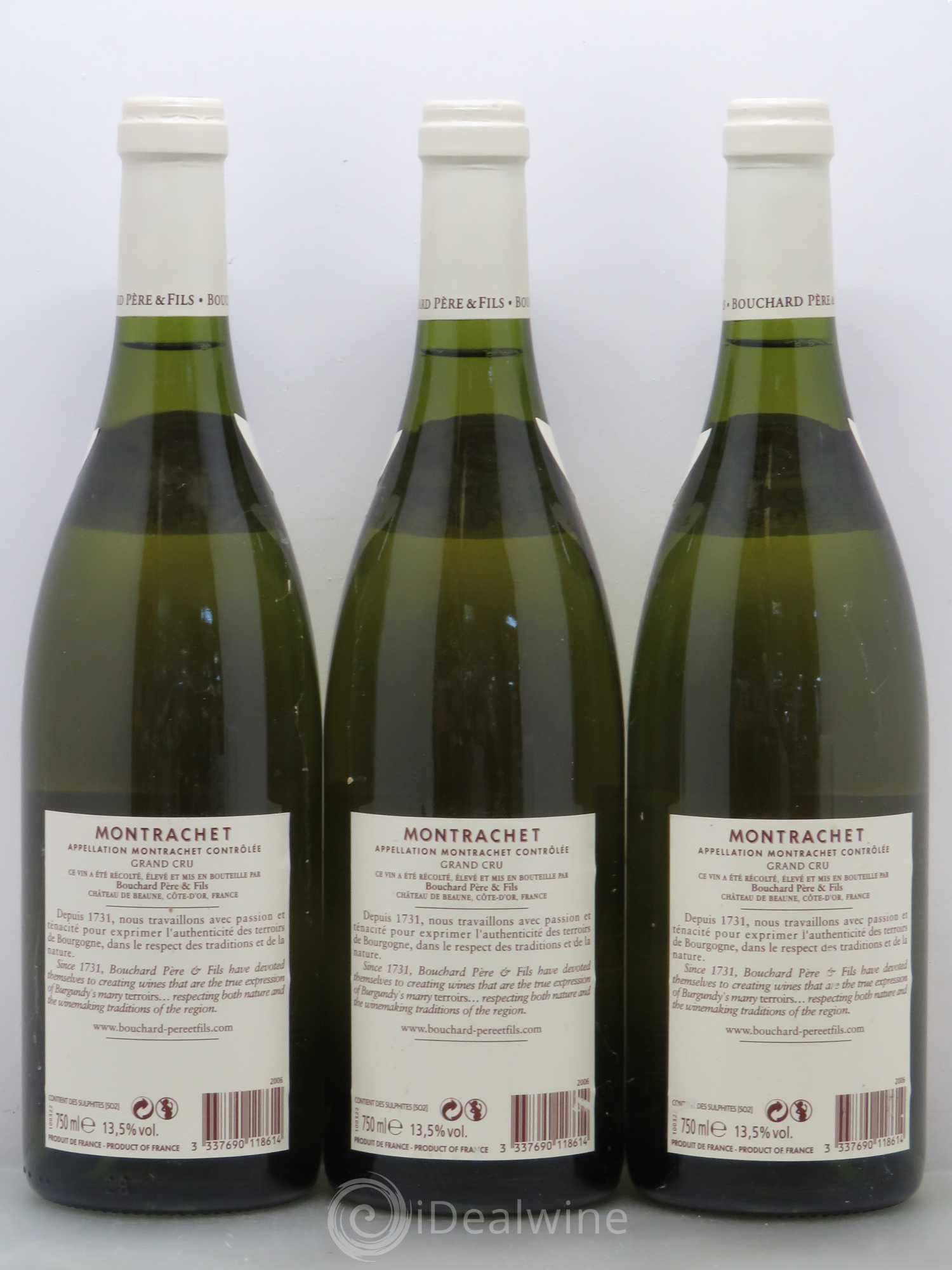 Montrachet Grand Cru Bouchard Père & Fils 2006 - Lot de 3 bouteilles - 1