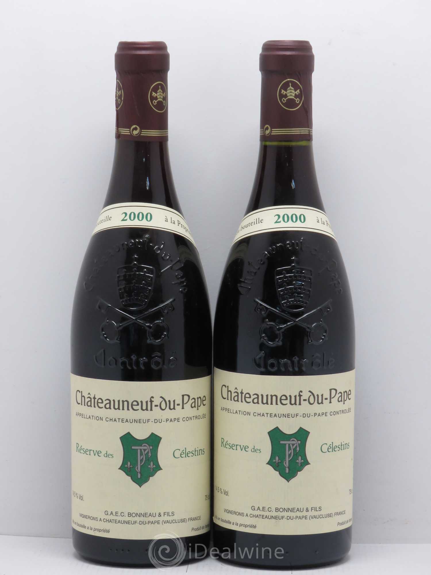 Châteauneuf-du-Pape Réserve des Célestins Henri Bonneau & Fils 2000 - Lot de 2 bouteilles - 0