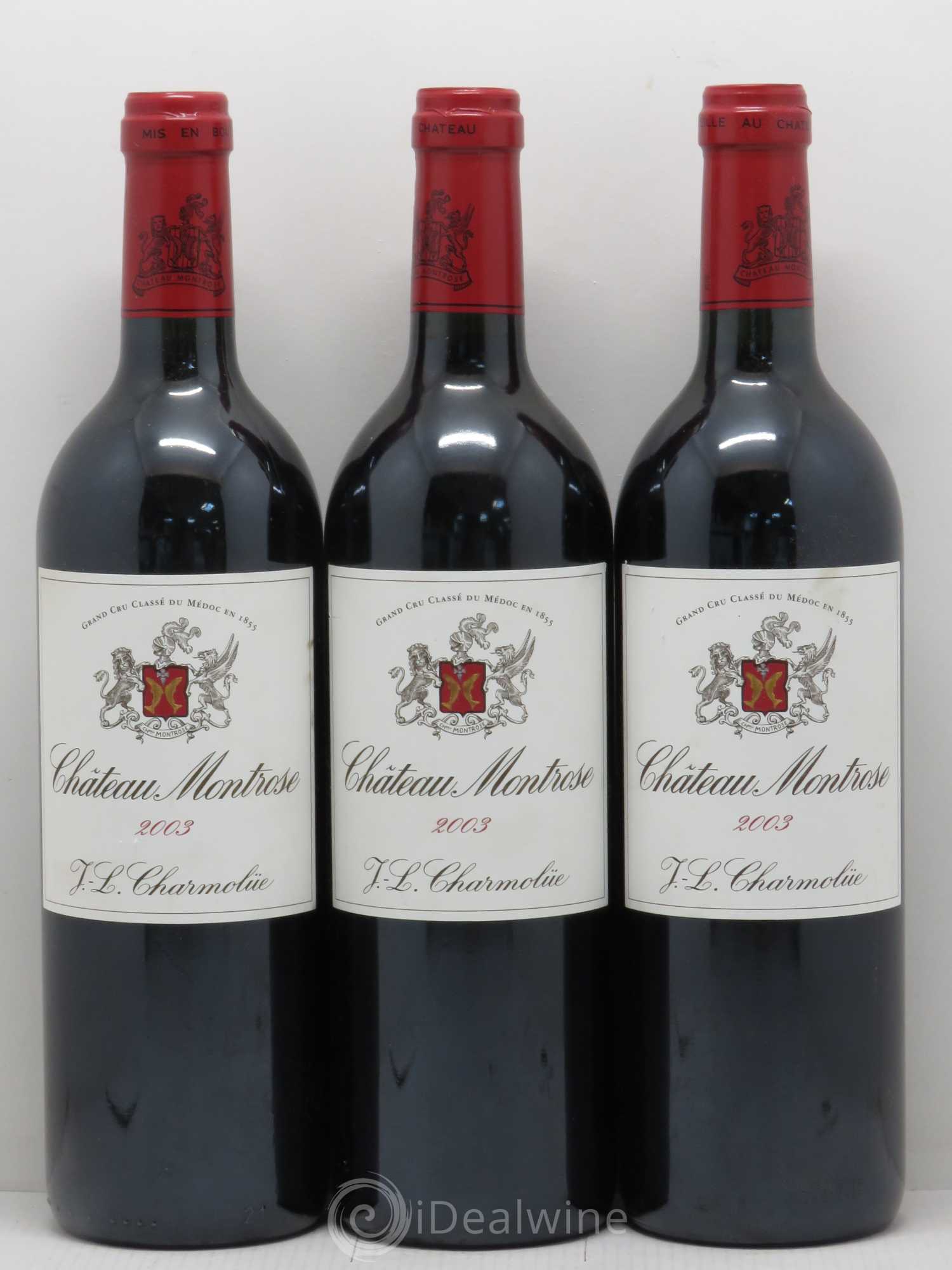 Château Montrose 2ème Grand Cru Classé 2003 - Lot de 3 bouteilles - 0