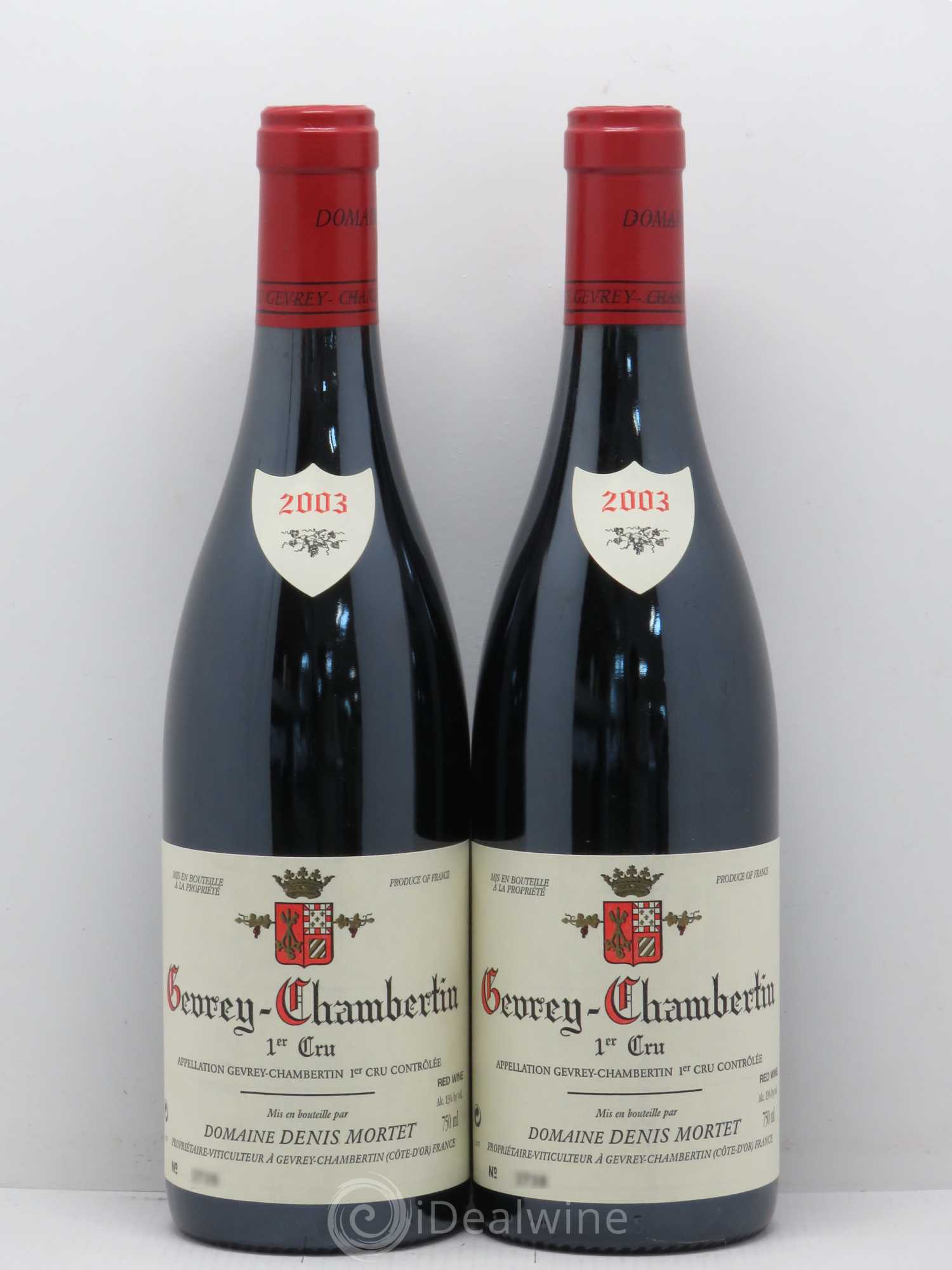 Gevrey-Chambertin 1er Cru Denis Mortet (Domaine) 2003 - Lot de 2 bouteilles - 0