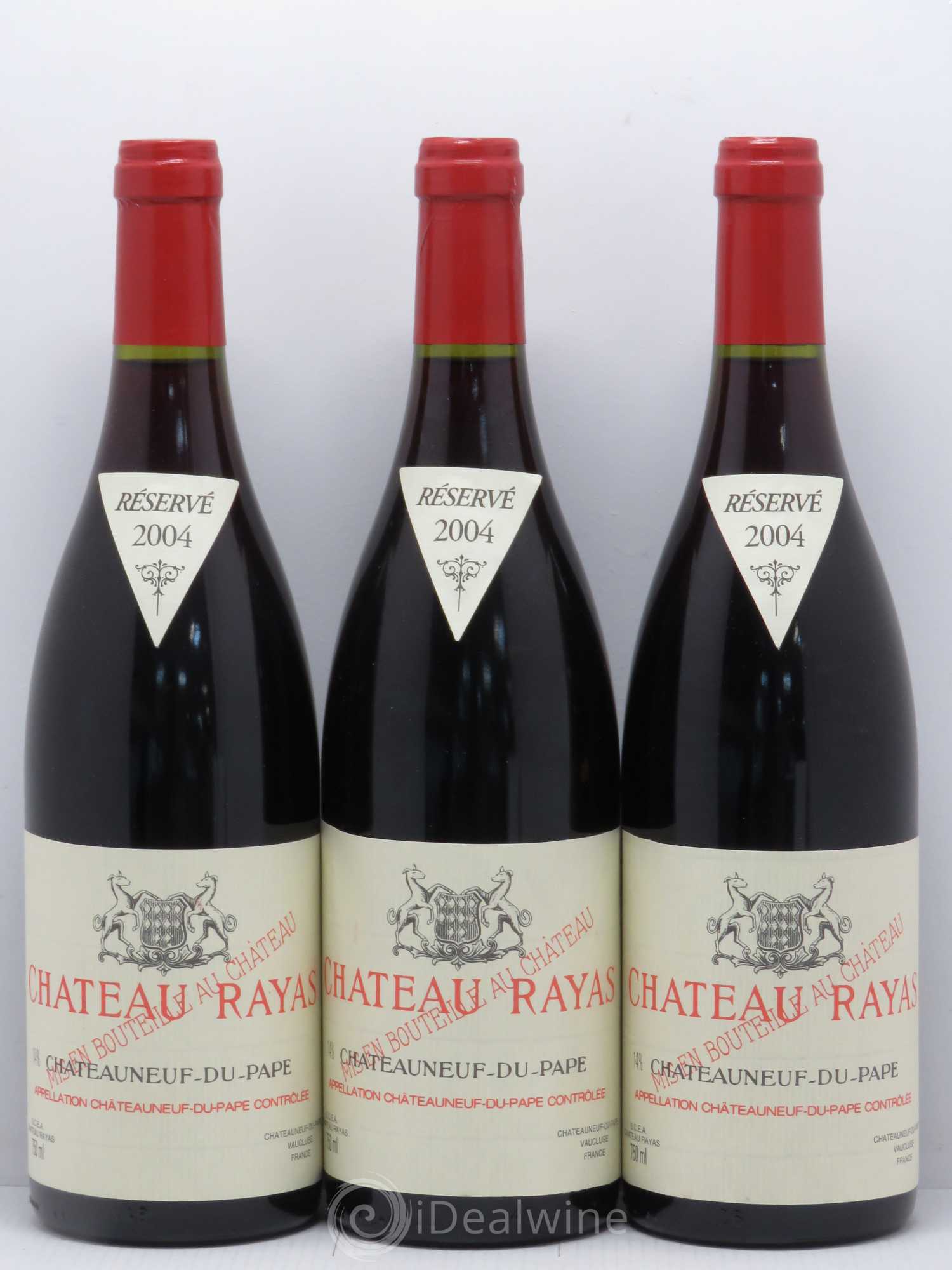 Châteauneuf-du-Pape Château Rayas Emmanuel Reynaud 2004 - Lot de 3 bouteilles - 0