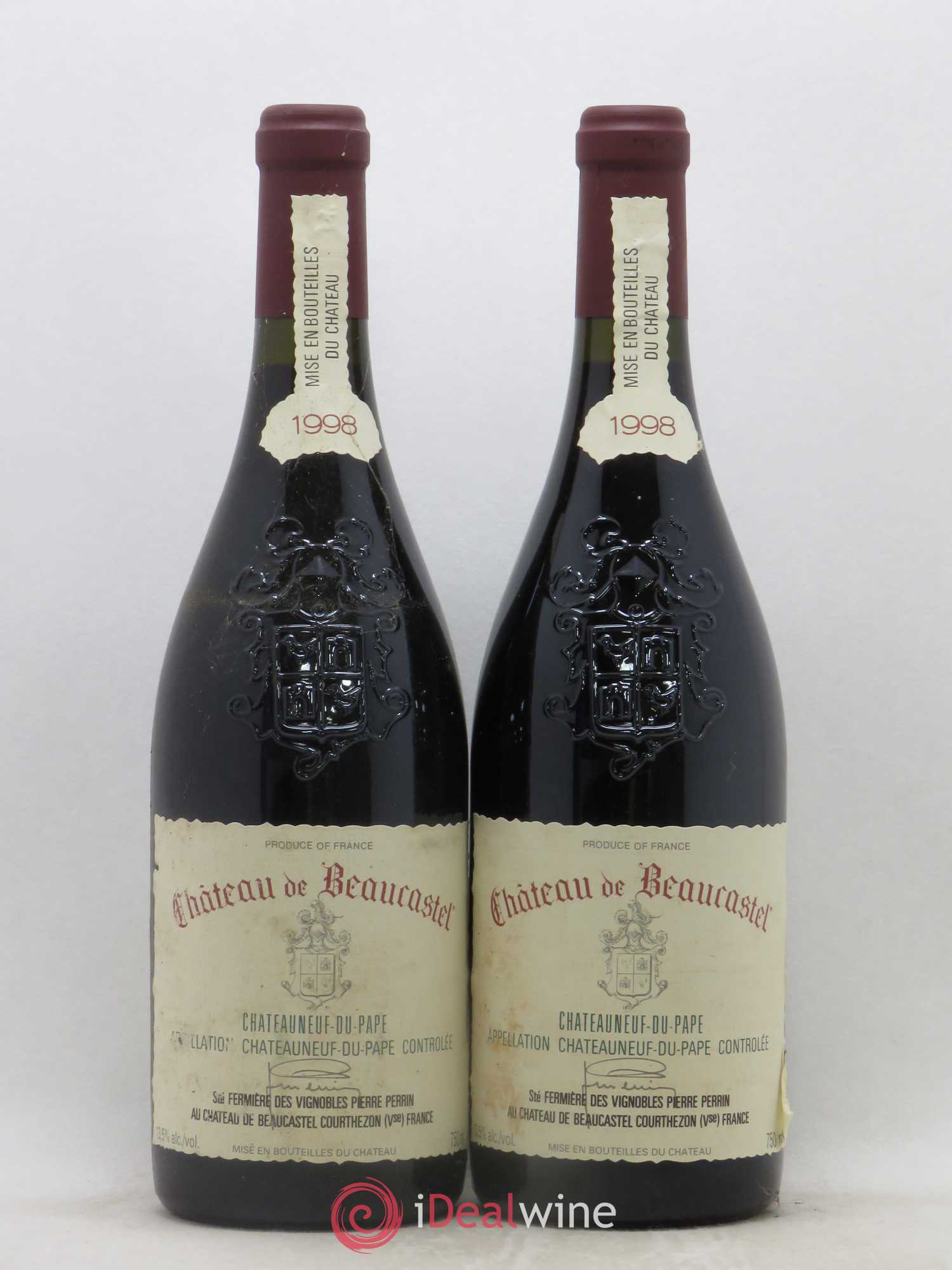 Châteauneuf-du-Pape Château de Beaucastel Famille Perrin 1998 - Lot de 2 bouteilles - 0