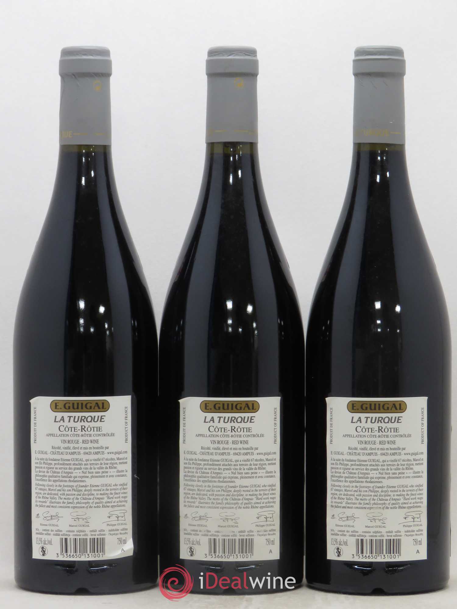 Côte-Rôtie La Turque Guigal 2005 - Lot de 3 bouteilles - 1
