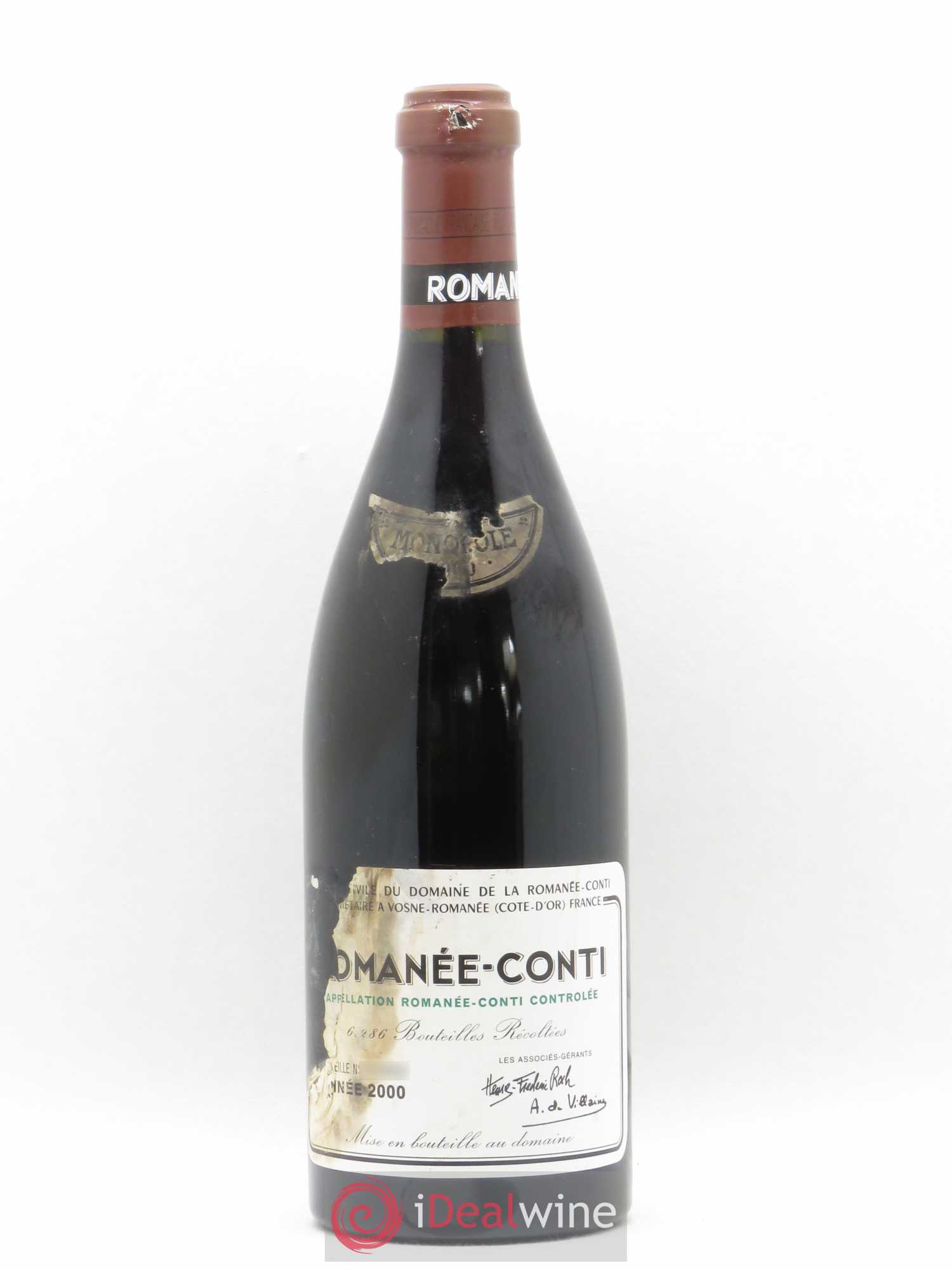 Romanée-Conti Grand Cru Domaine de la Romanée-Conti 2000 - Lot de 1 bouteille - 0