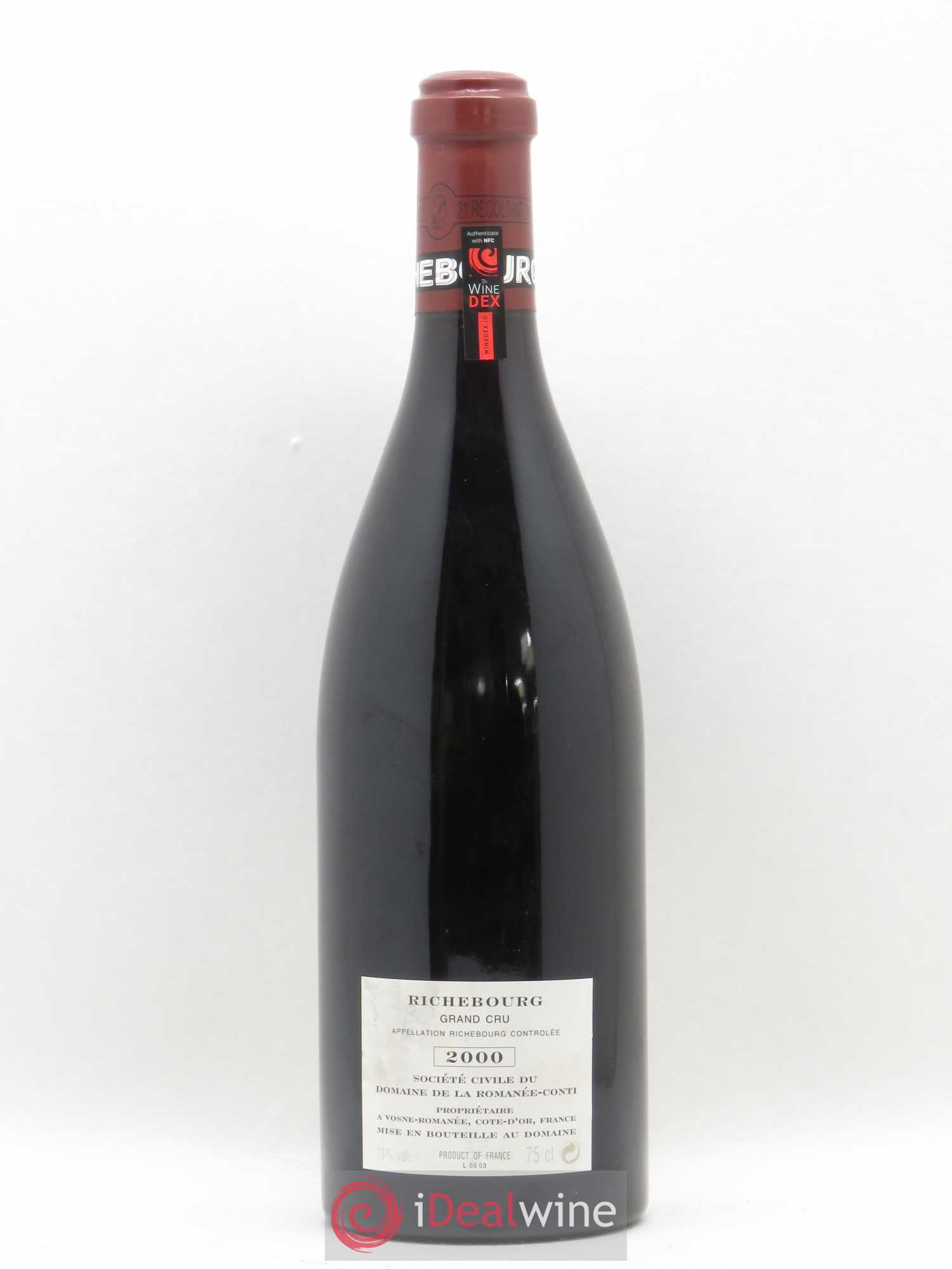 Richebourg Grand Cru Domaine de la Romanée-Conti 2000 - Lot de 1 bouteille - 1