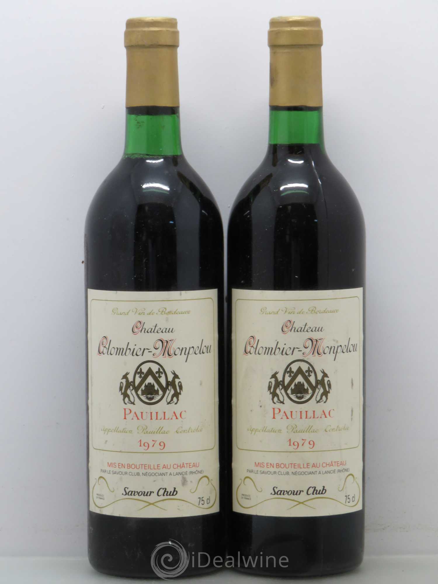 Château Colombier Monpelou Cru Bourgeois 1979 - Lot de 2 bouteilles - 0