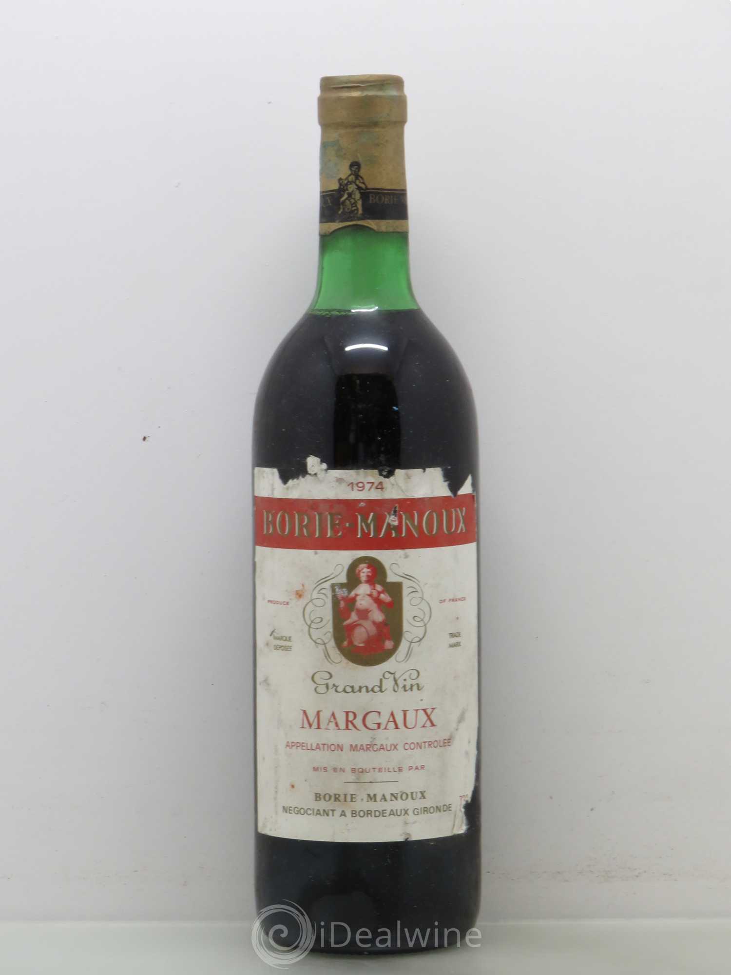 Divers Borie Manoux Margaux 1974 - Lot de 1 bouteille - 0