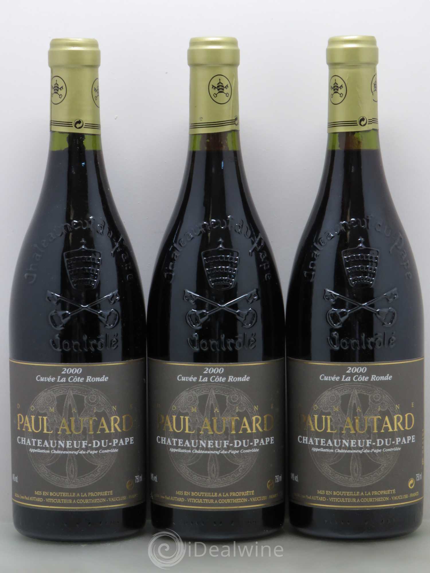 Châteauneuf-du-Pape Domaine Paul Autard La Côte Ronde Jean-Paul Autard 2000 - Lot de 3 bouteilles - 0