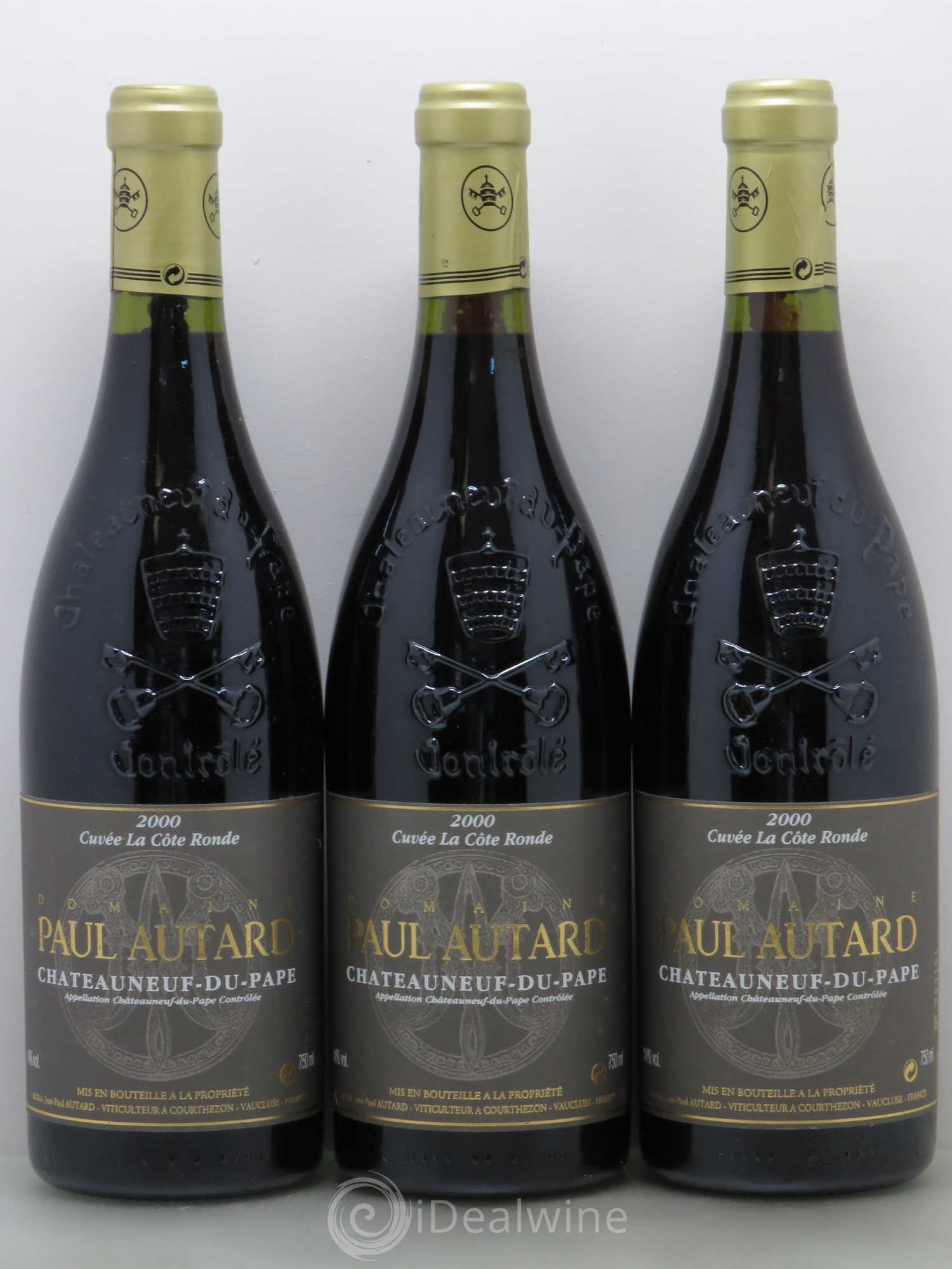 Châteauneuf-du-Pape Domaine Paul Autard La Côte Ronde Jean-Paul Autard 2000 - Lot de 3 bouteilles - 0