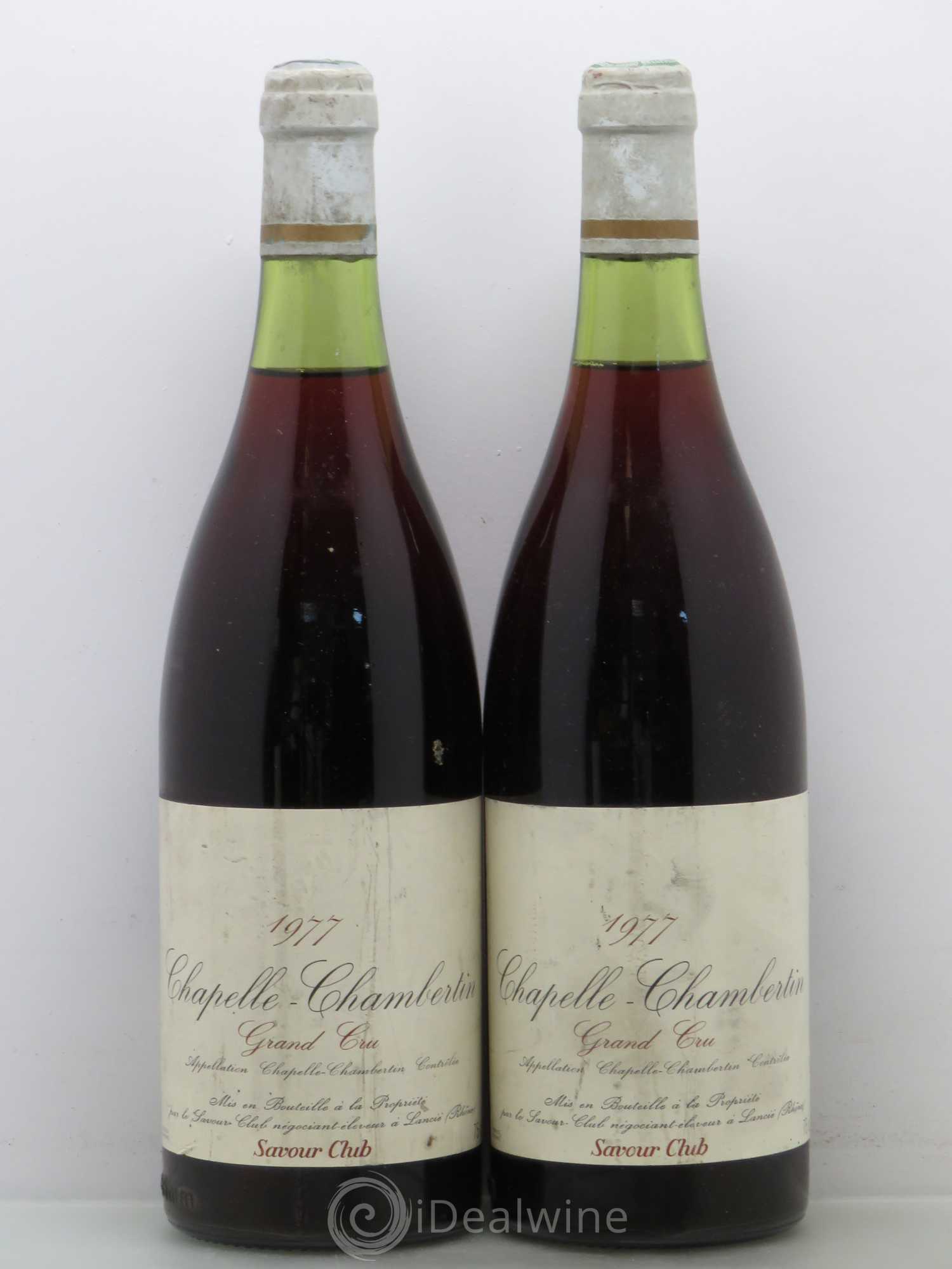 Chapelle-Chambertin Grand Cru Savour Club 1977 - Lot de 2 bouteilles - 0