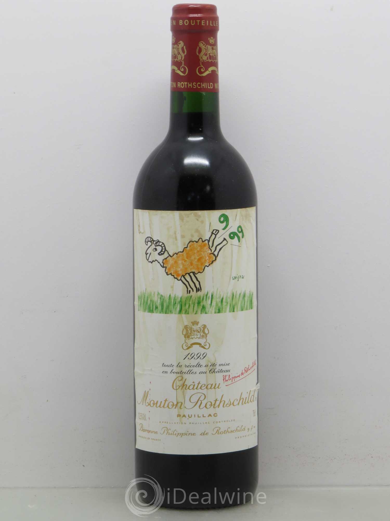 Château Mouton Rothschild 1er Grand Cru Classé 1999 - Lot de 1 bouteille - 0